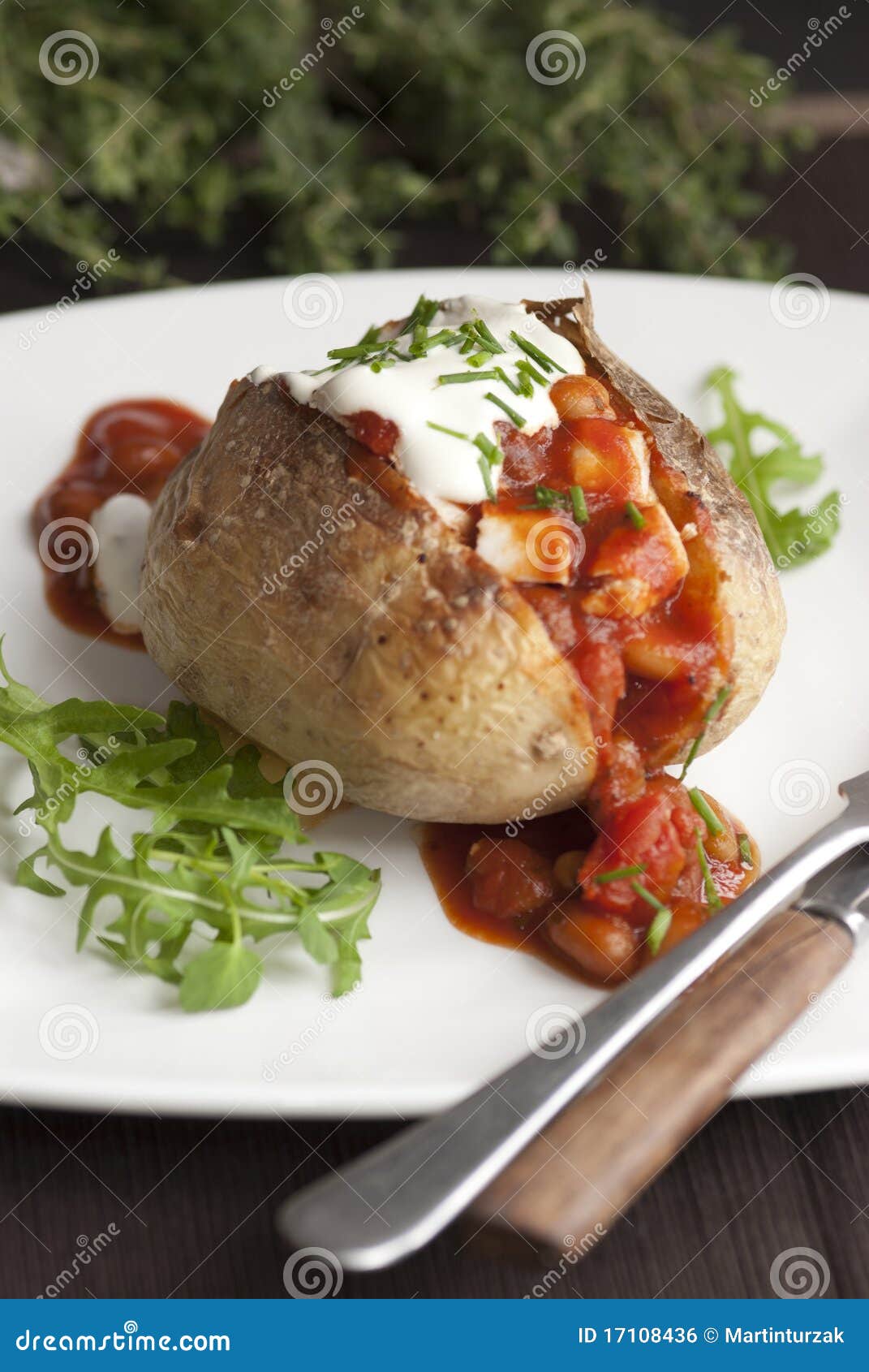 Jacket potato stock photo. Image of potatoes, meal, gourmet 17108436