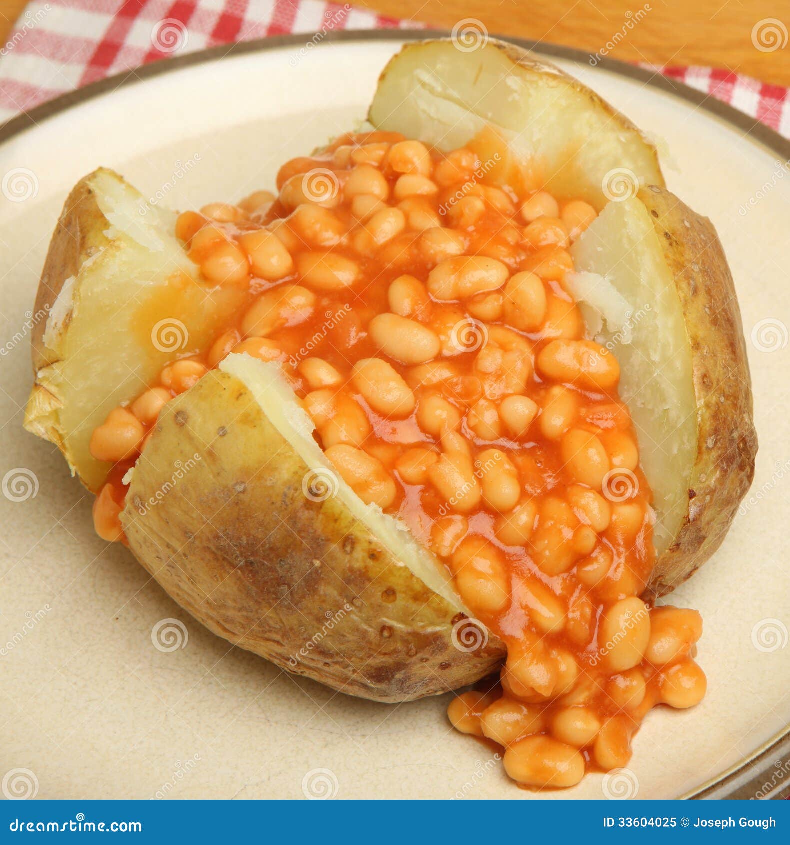 Jacket Potato with Baked Beans Stock Image Image of skin, tomato