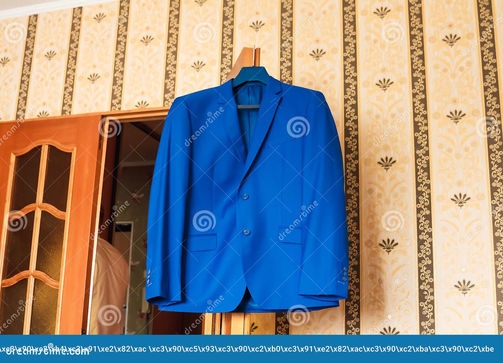 Jacket, Tie and Shirt Hanging Stock Photo - Image of hang, fabric ...