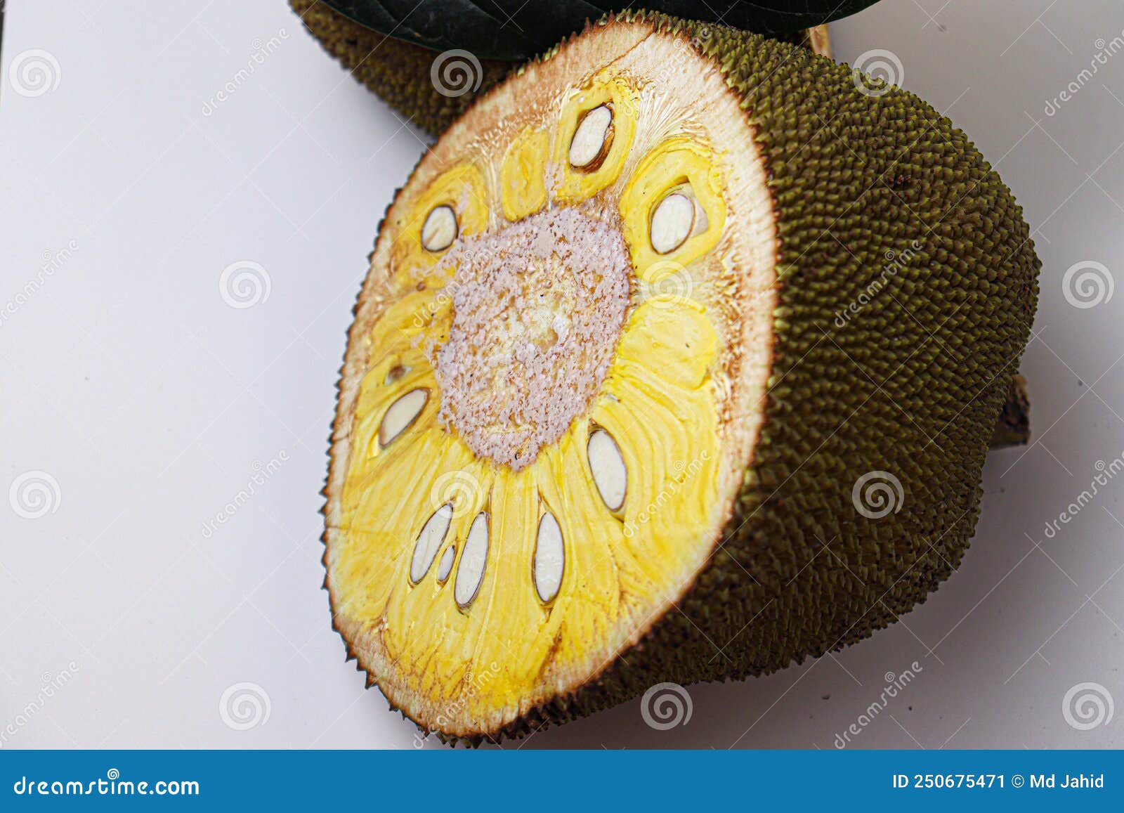 Jackfruit with Seed and Leaf for Eat Stock Image Image of yellow