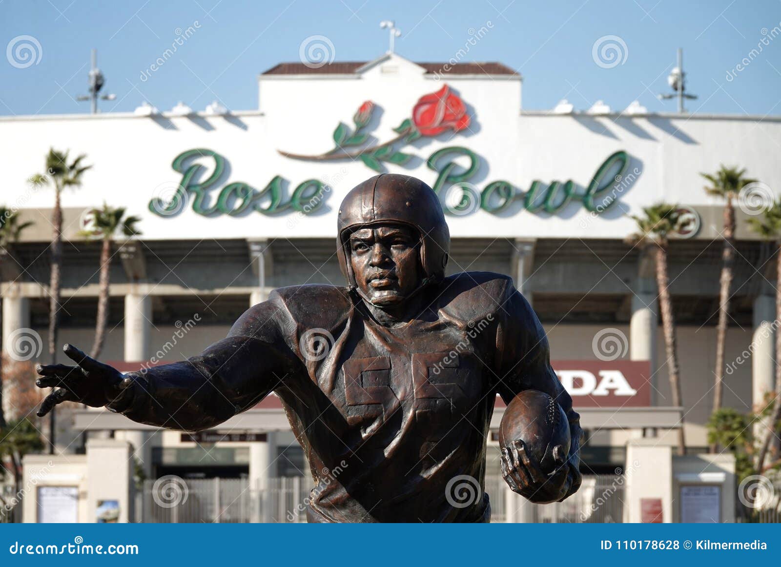 Jackie Robinson Statue in Rose Bowl Stadium in Pasadena, CA