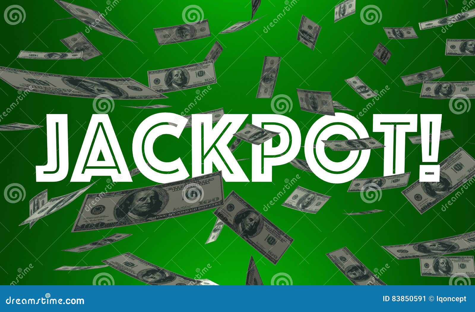 jackpot money falling winnings cash payout contest prize