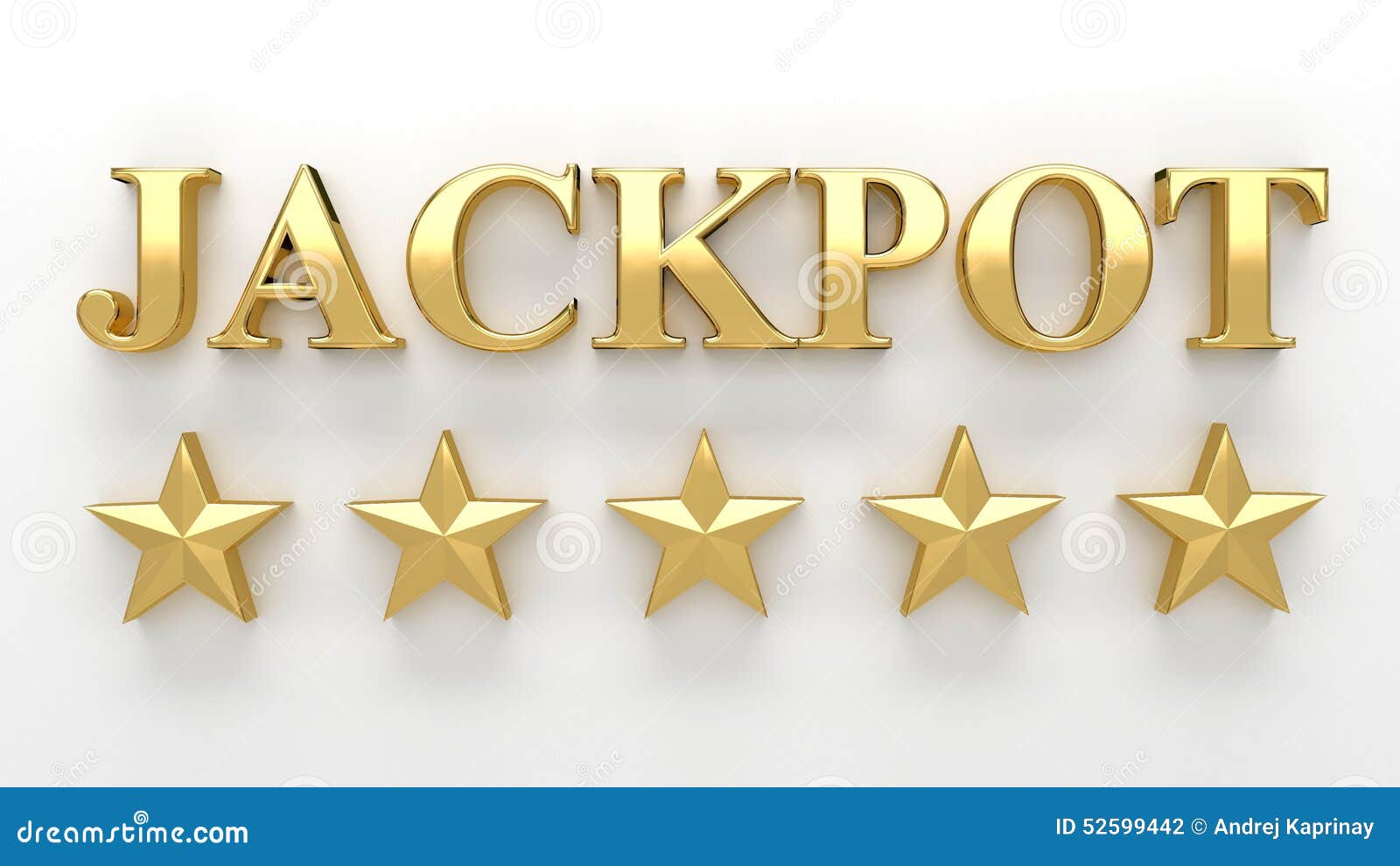 jackpot with stars on white background - high quality 3d render