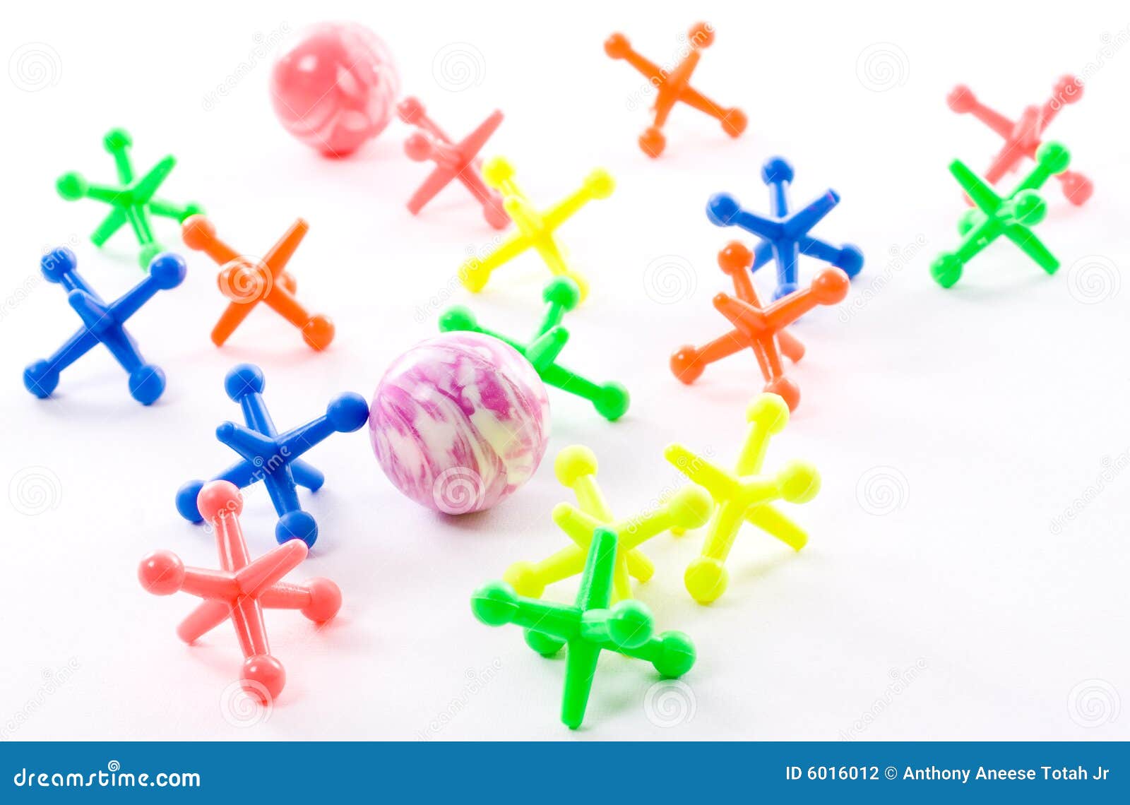 Jacks & Balls stock photo. Image of balls, play, orange 6016012