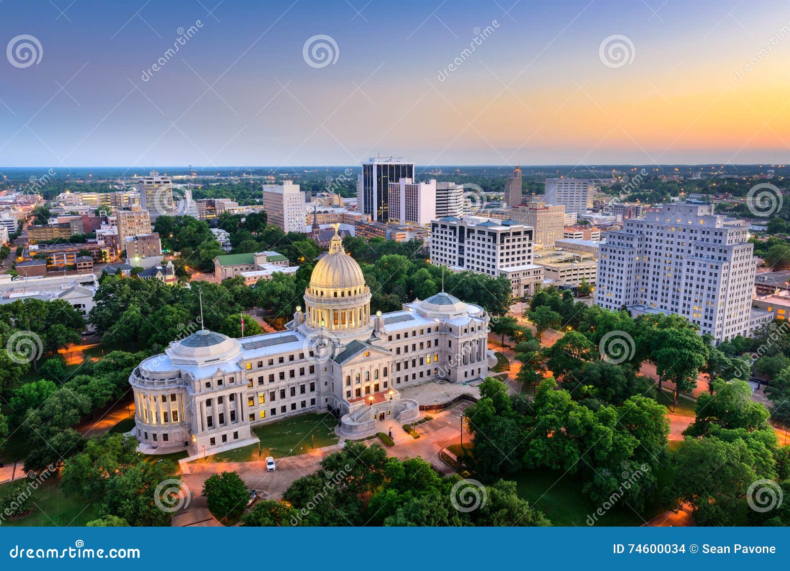 Jackson, Mississippi Skyline Stock Photo - Image of landmark, buildings