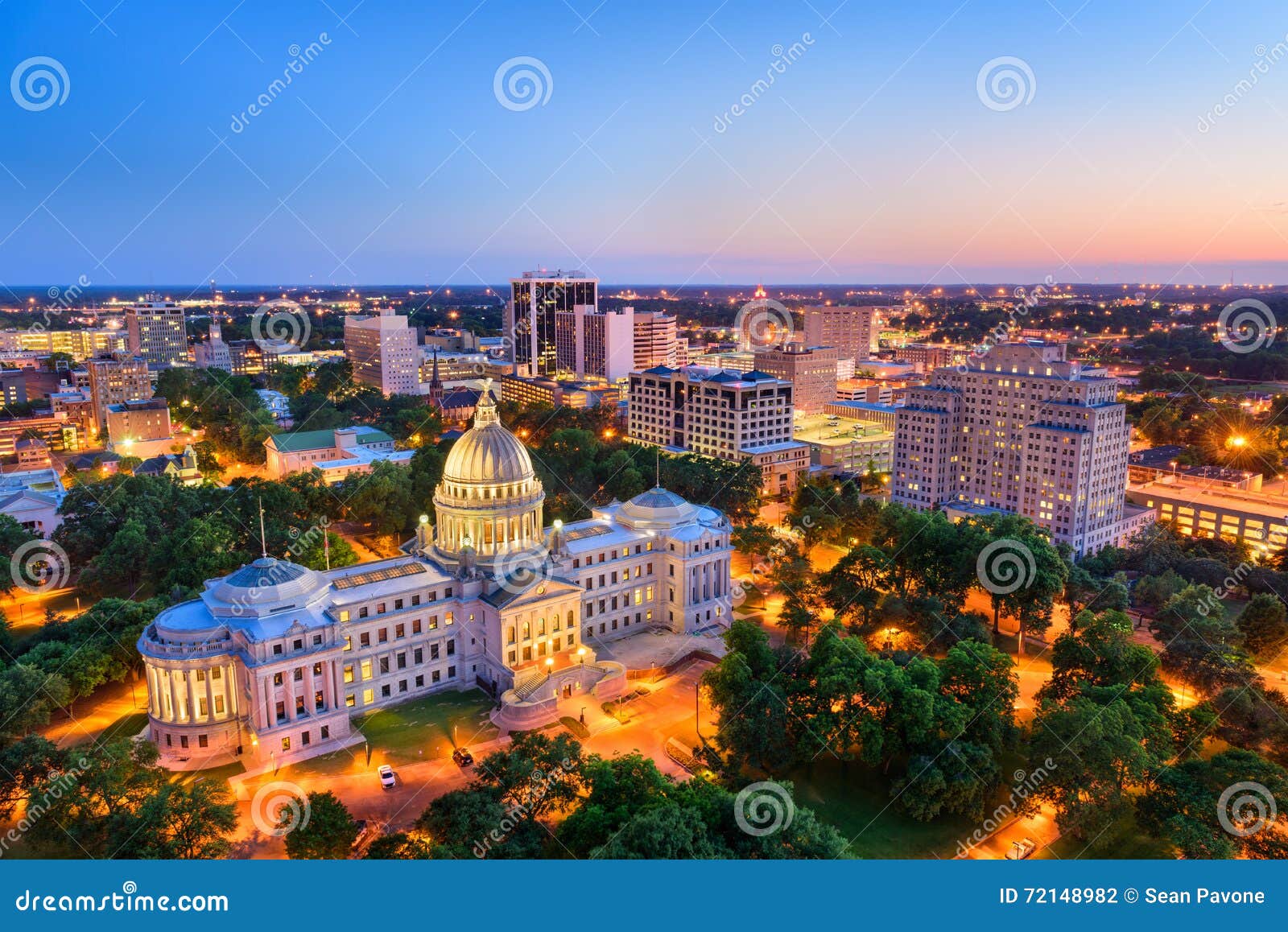 Jackson Mississippi Skyline Stock Photo - Image of location, legal