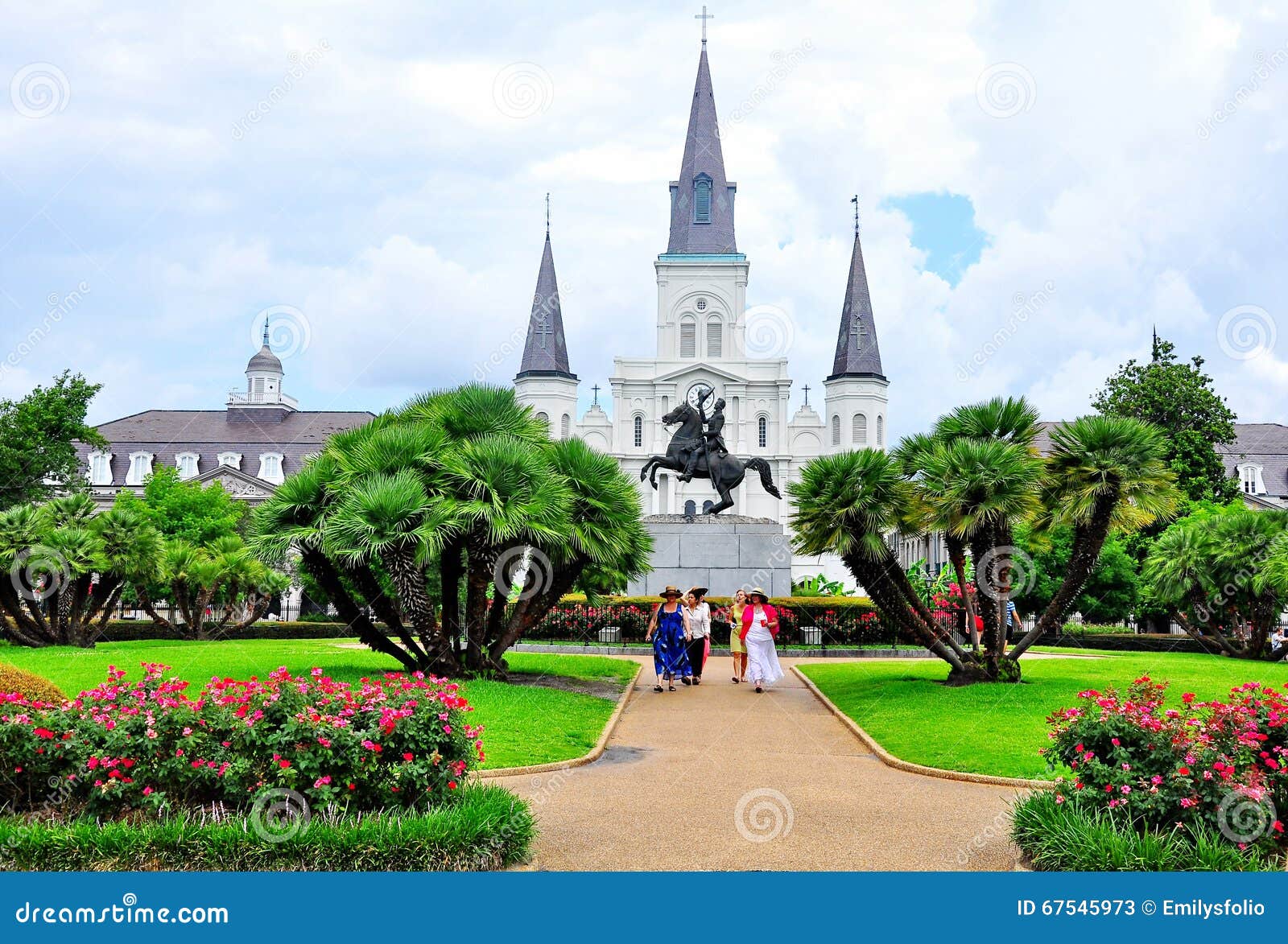 Jackson Square in New Orleans, La Redactionele Stock Foto Image of