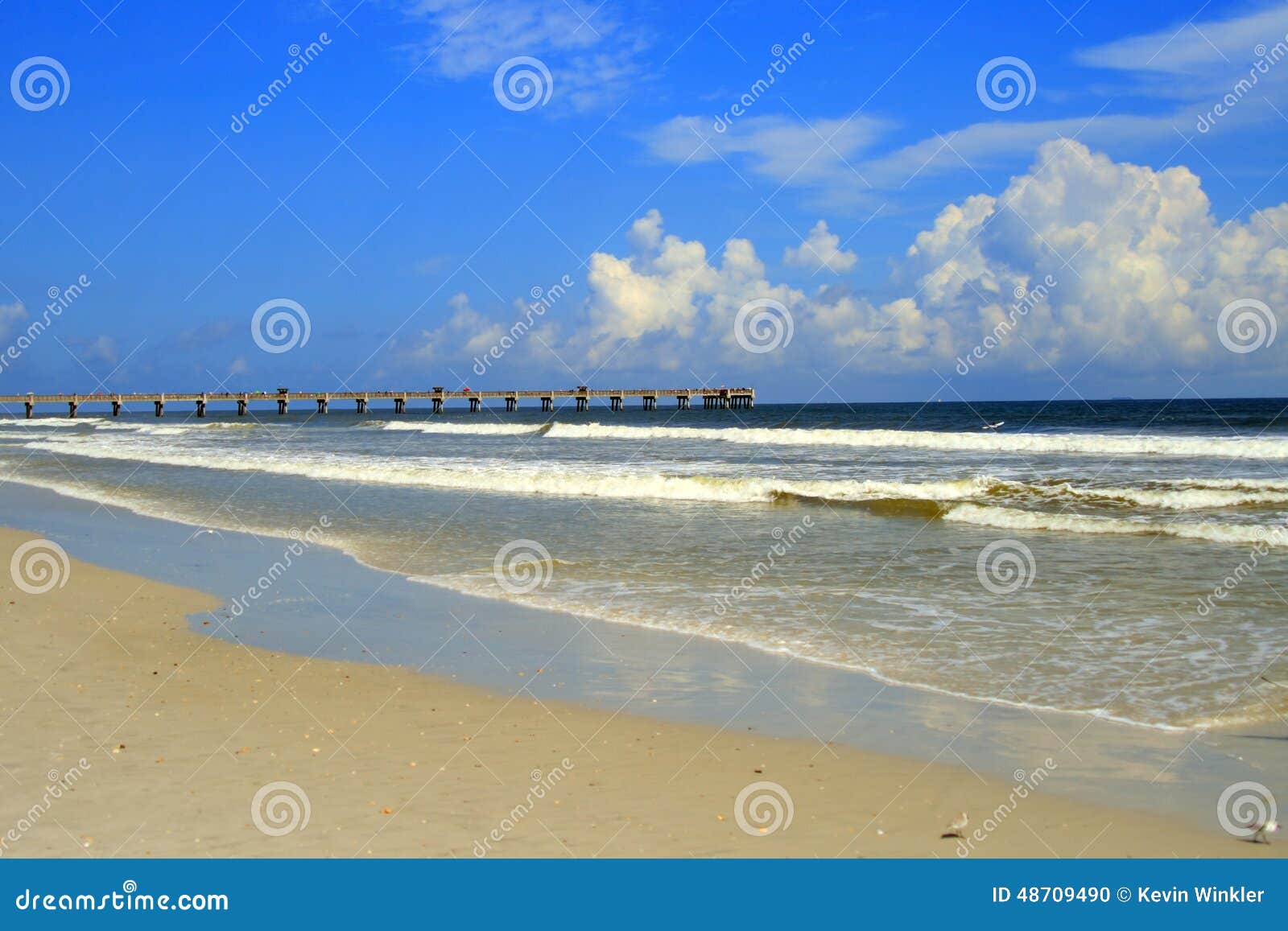 Jacksonville, Florida Beach Stock Photo Image of ocean, jacksonville 48709490