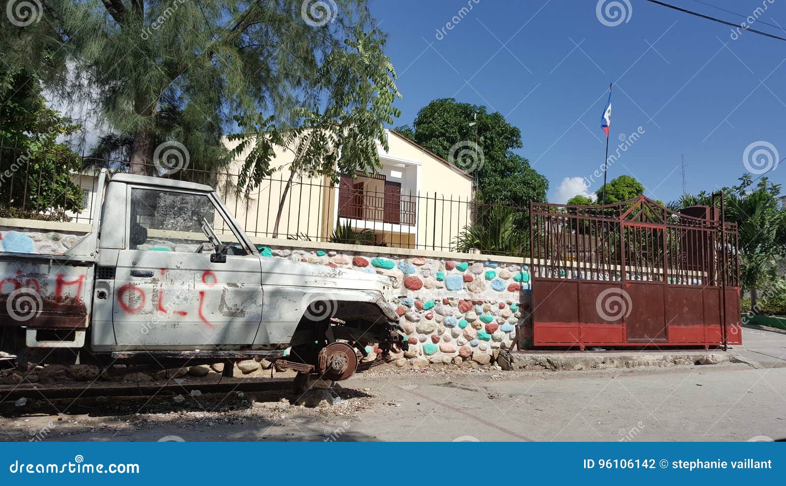 Jacmel house haiti stock photo. Image of tree, haiti 96106142