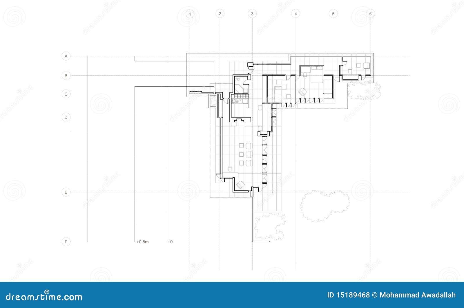 Jacobs House Detailed Plan Stock Vector. Illustration Of Dimensions - 15189468