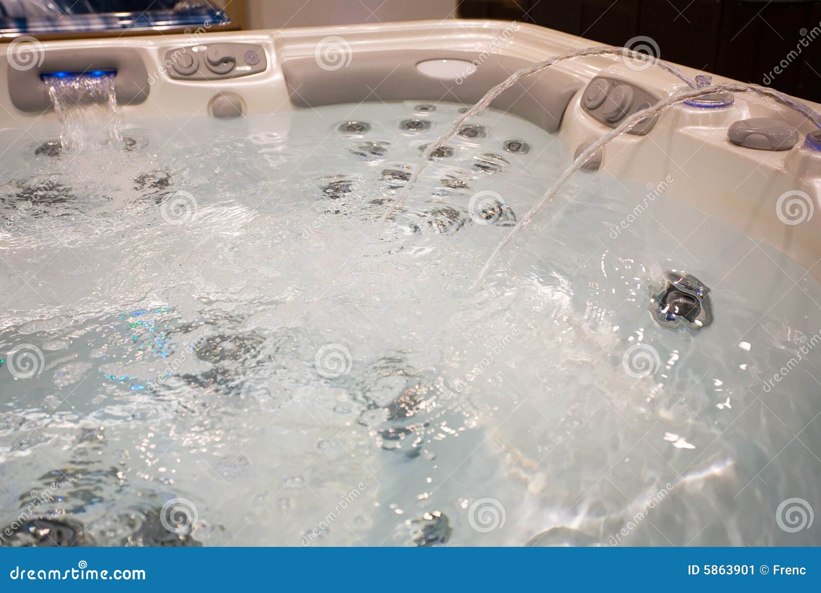 Jacuzzi With Full Of Water RoyaltyFree Stock Photo
