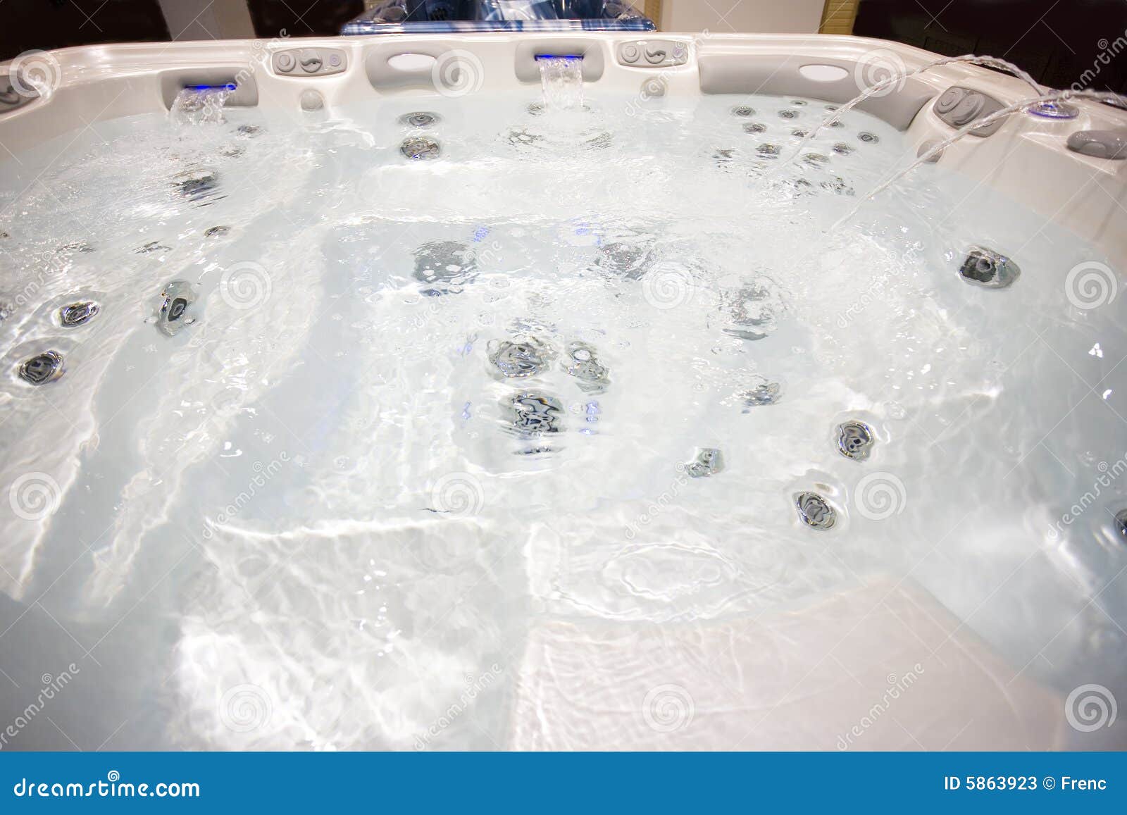 Jacuzzi with full of water stock image. Image of lifestyle 5863923