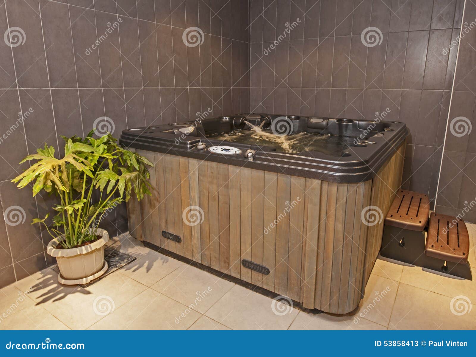 Jacuzzi in a health spa stock image. Image of living 53858413