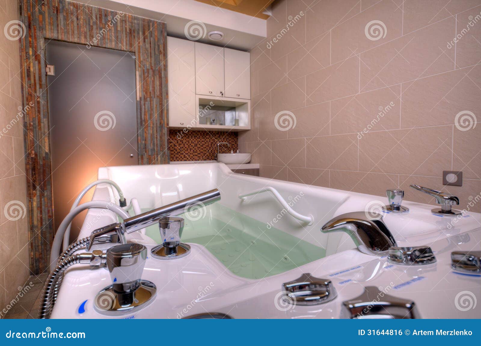 Jacuzzi Spa Bathtub stock photo. Image of clean, architecture 31644816