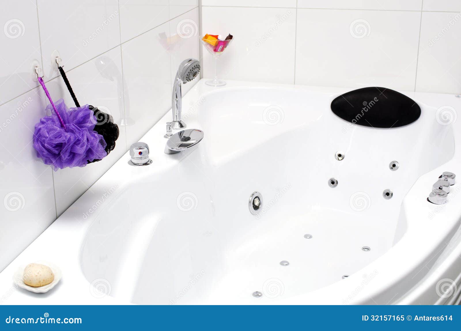 Jacuzzi tub stock image. Image of shiny, soap, house 32157165