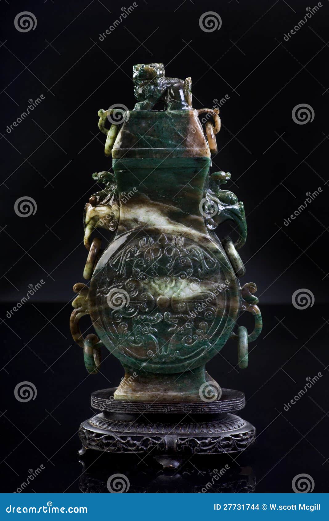 Jade Urn. stock photo. Image of jade, mineral, craft 27731744