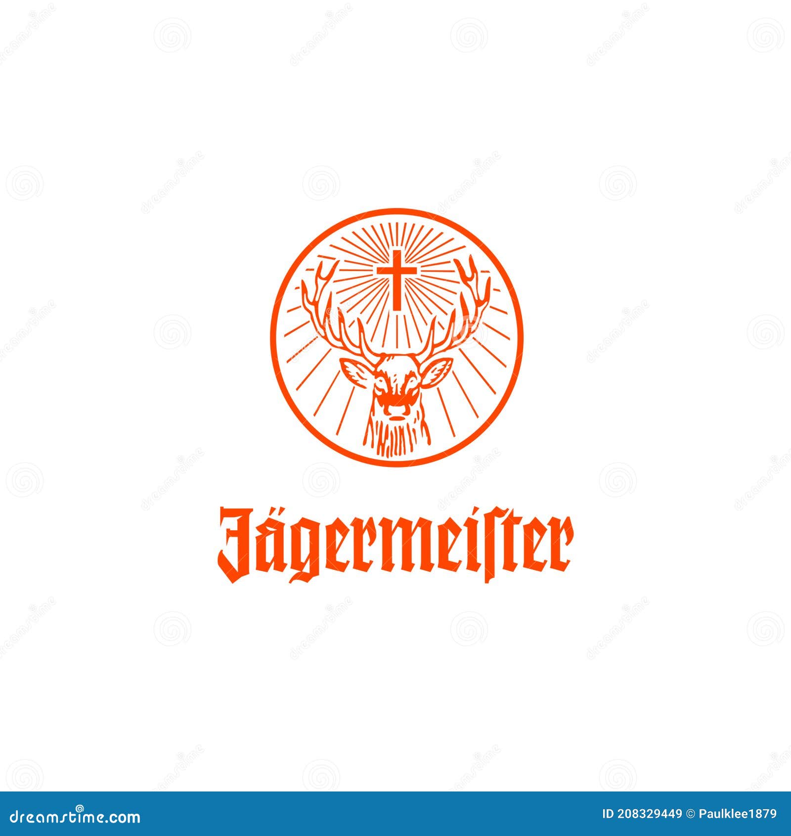Jagermeister Logoleitartikel Veranschaulichung Auf Weißem Hintergrund  Redaktionelles Stockbild - Illustration von illustrativ, beschaffenheit:  208329449