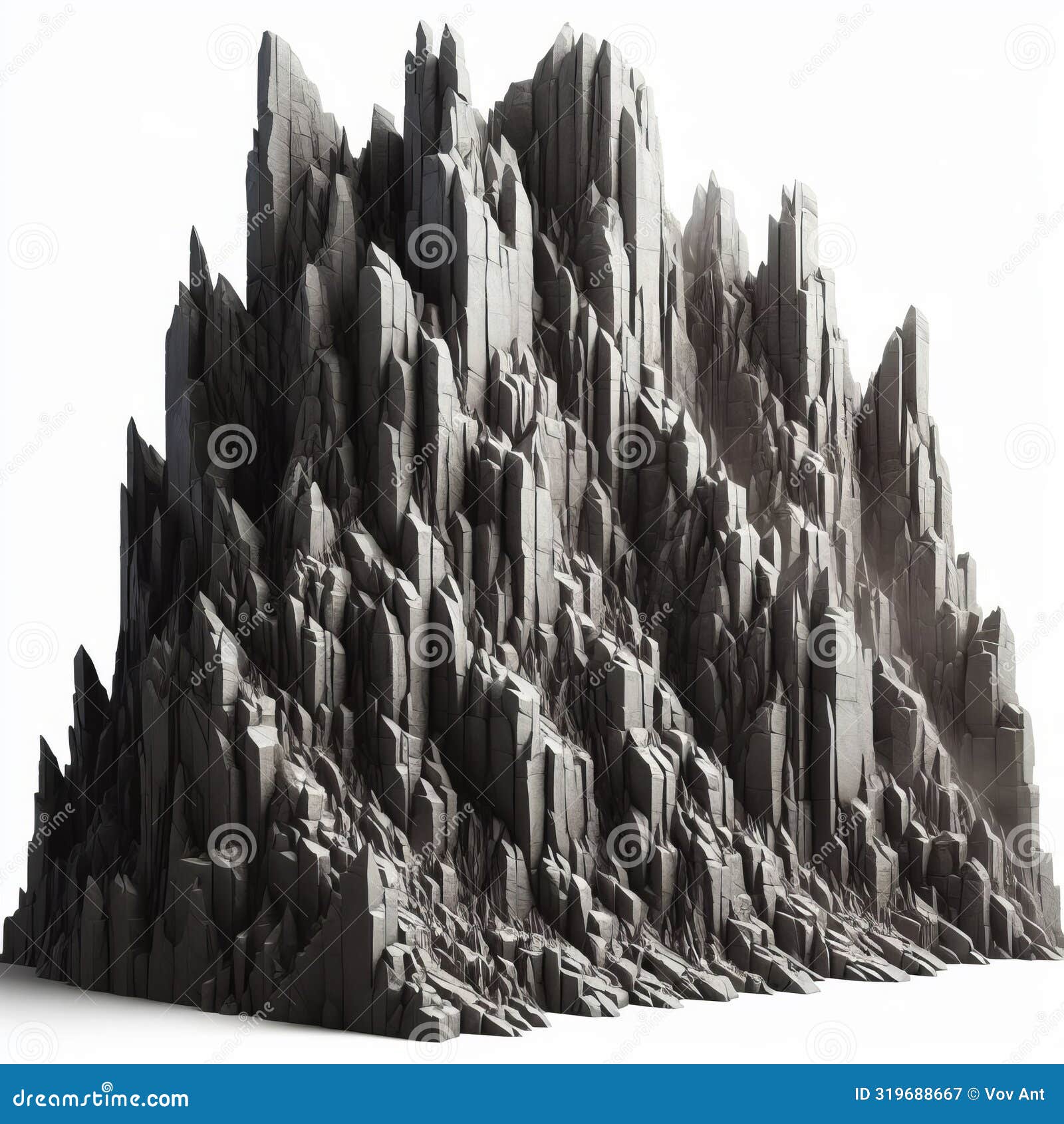jagged cliff face a cliff with irregular and sharp edges, givin