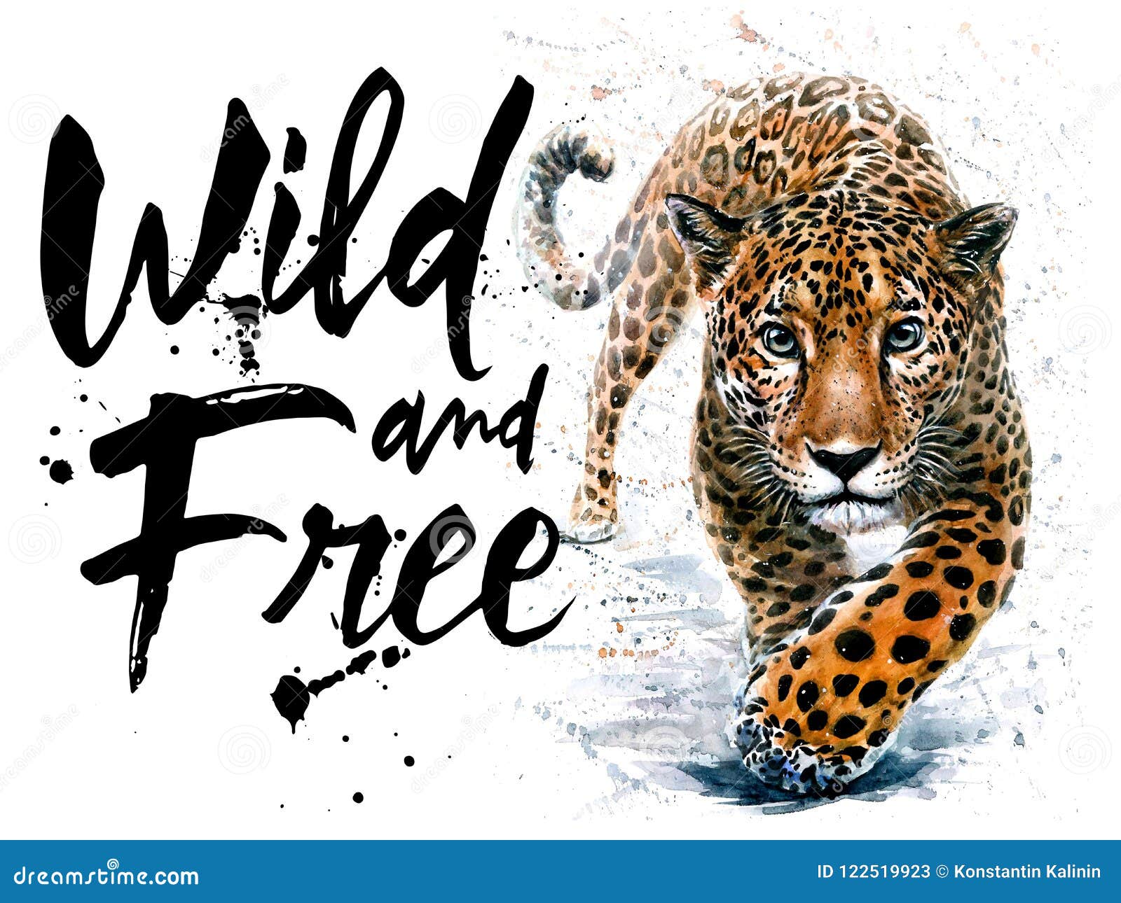 Jaguar Watercolor Predator Animals Wildlife Wild And Free