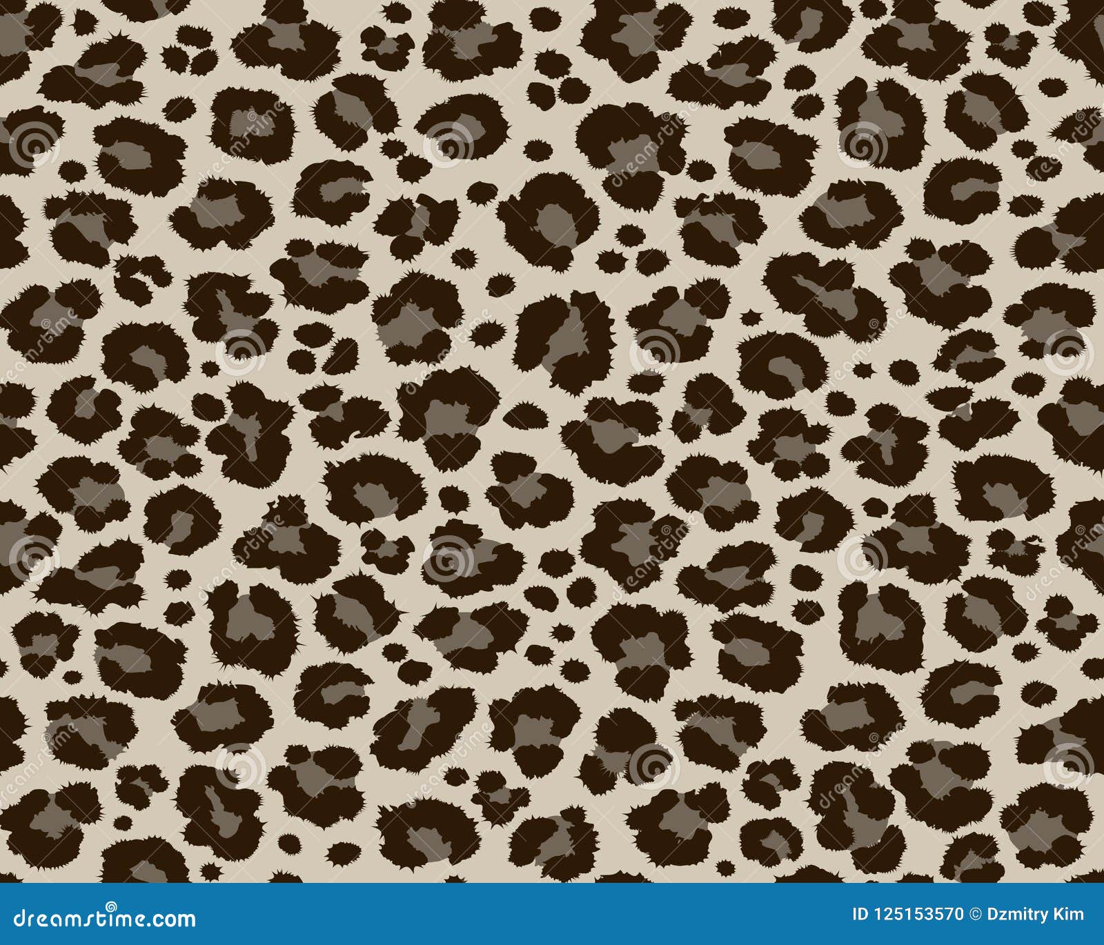 Jaguar Leopard Skin Repeating Seamless Pattern. Animal Print for ...