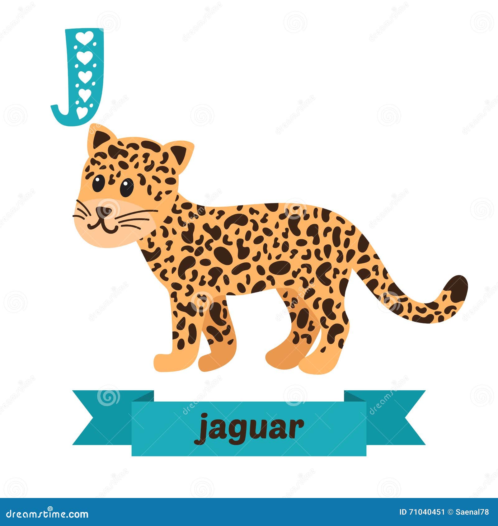 illustration stock jaguar lettre de j alphabet animal d enfants mignons dans le vecteur dr le image
