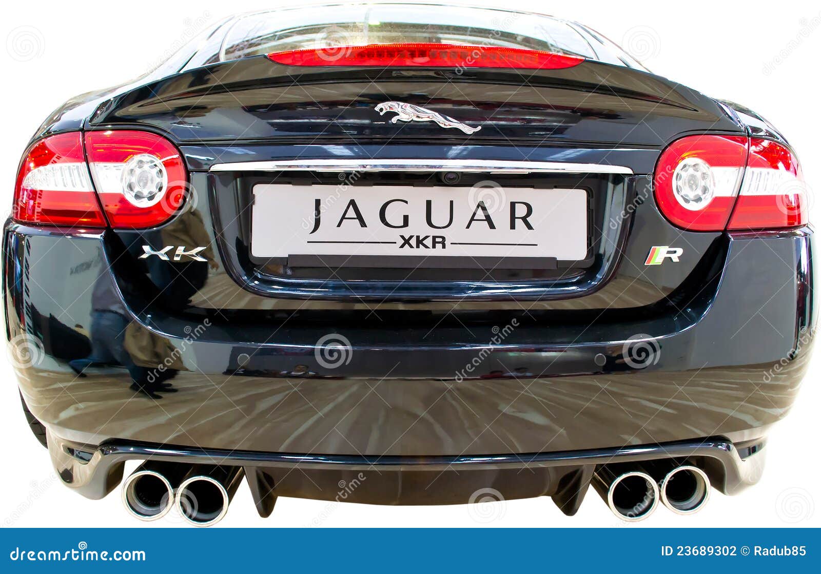 Jaguar Xkr - rückseitige Ansicht getrennt auf Weiß