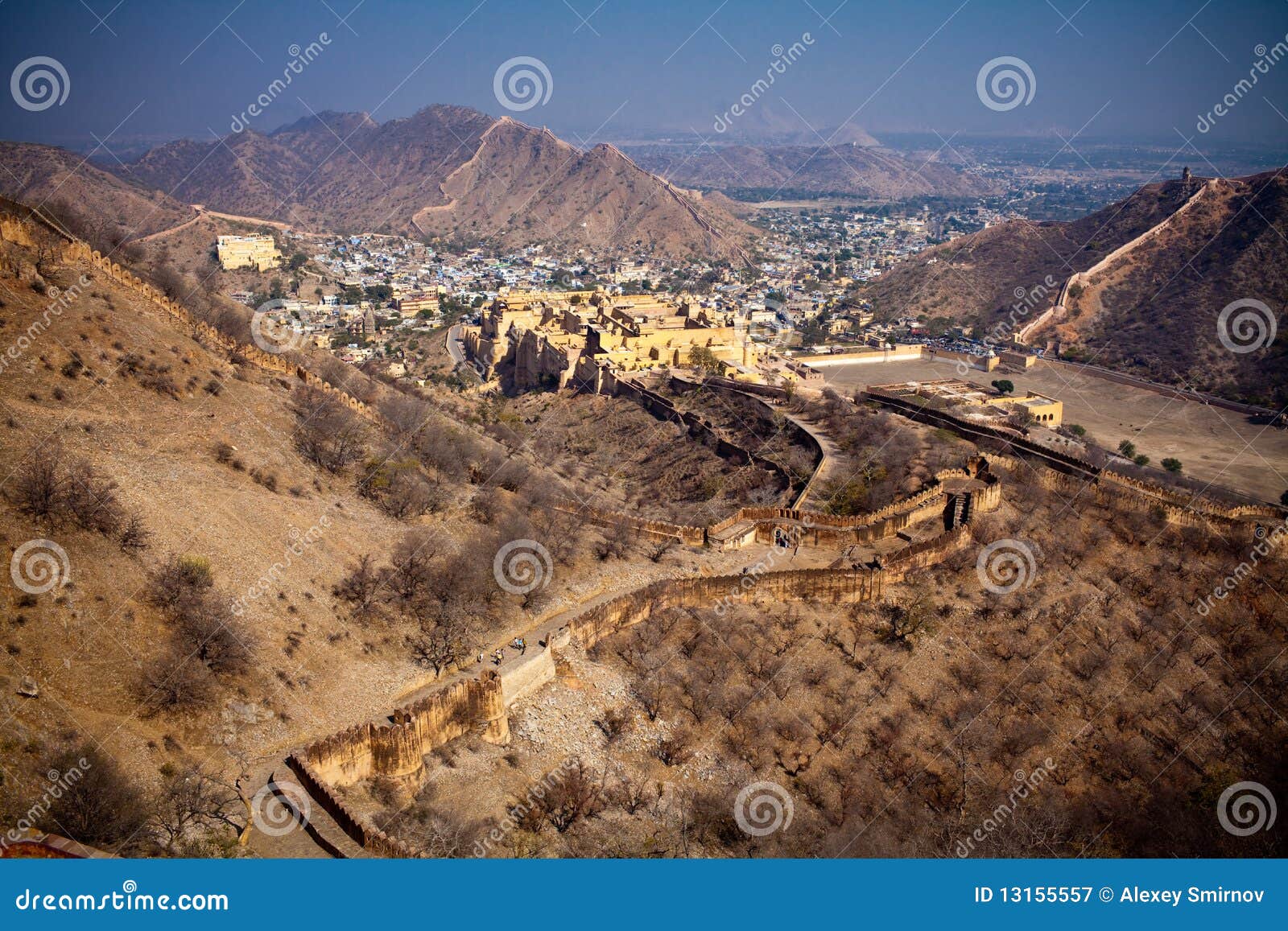 Jaipur Hills stock image. Image of asia, hills, india - 13155557