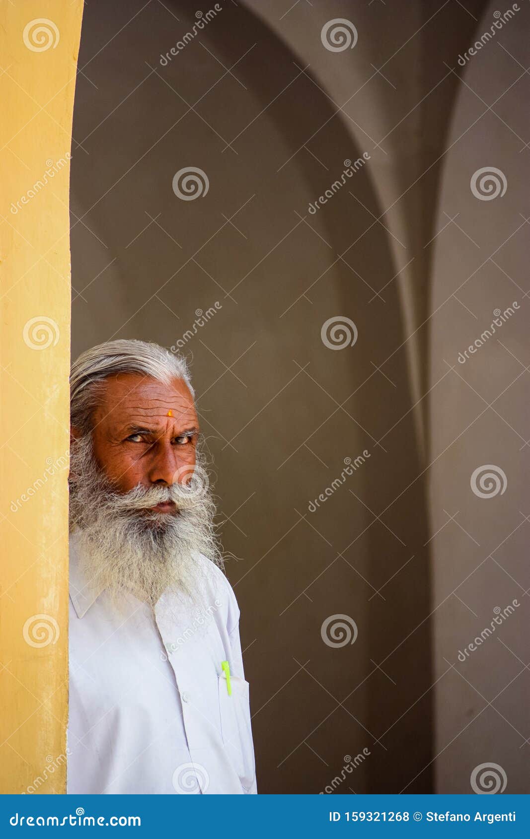 Jaipur, India - August 20, 2009: Indian Senior Man with Long White Beard  Inside the Fort of Jaipur, India Editorial Stock Photo - Image of ethnic,  outdoor: 159321268