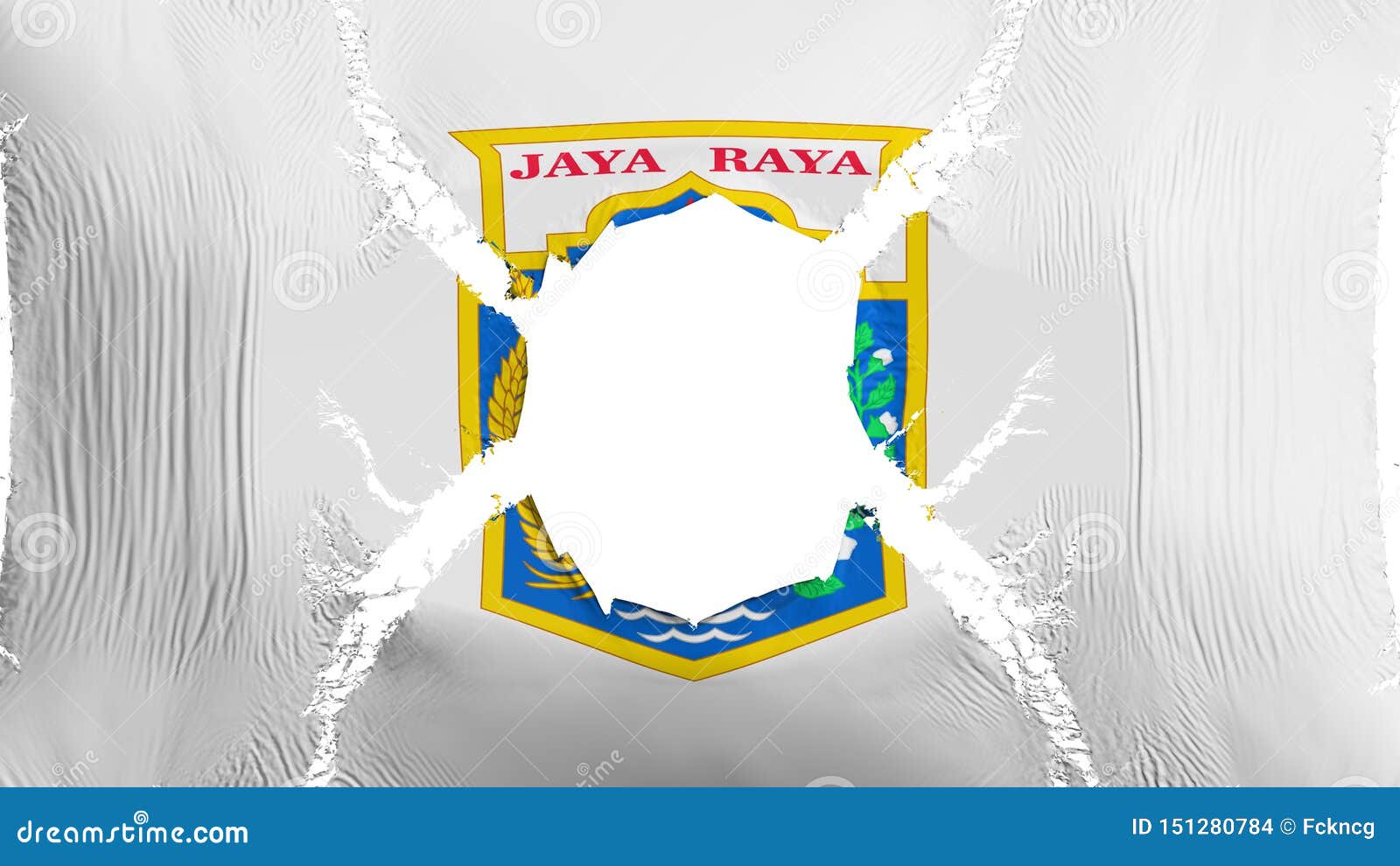 Jakarta flag with a hole stock illustration Illustration Jakarta flag with a hole stock illustration Illustration