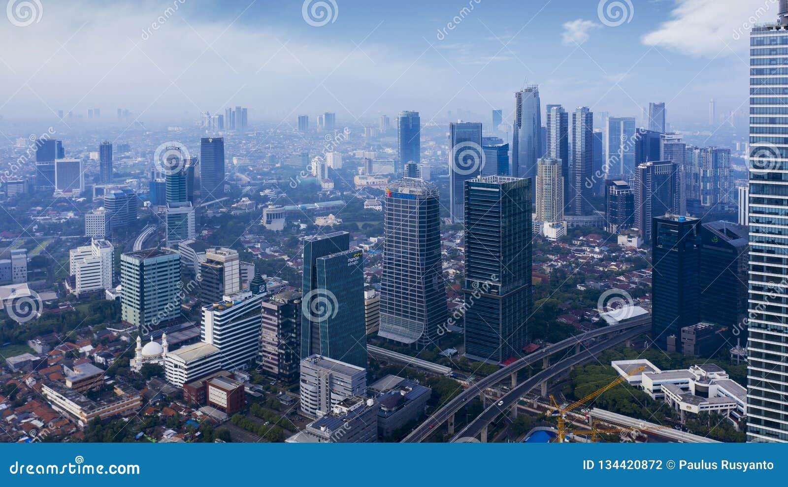 South Jakarta Central Business District at Morning Editorial