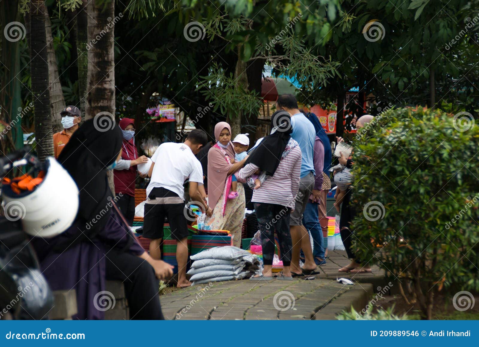 Jakarta January 2021 Traditional Market Activity Editorial Photo