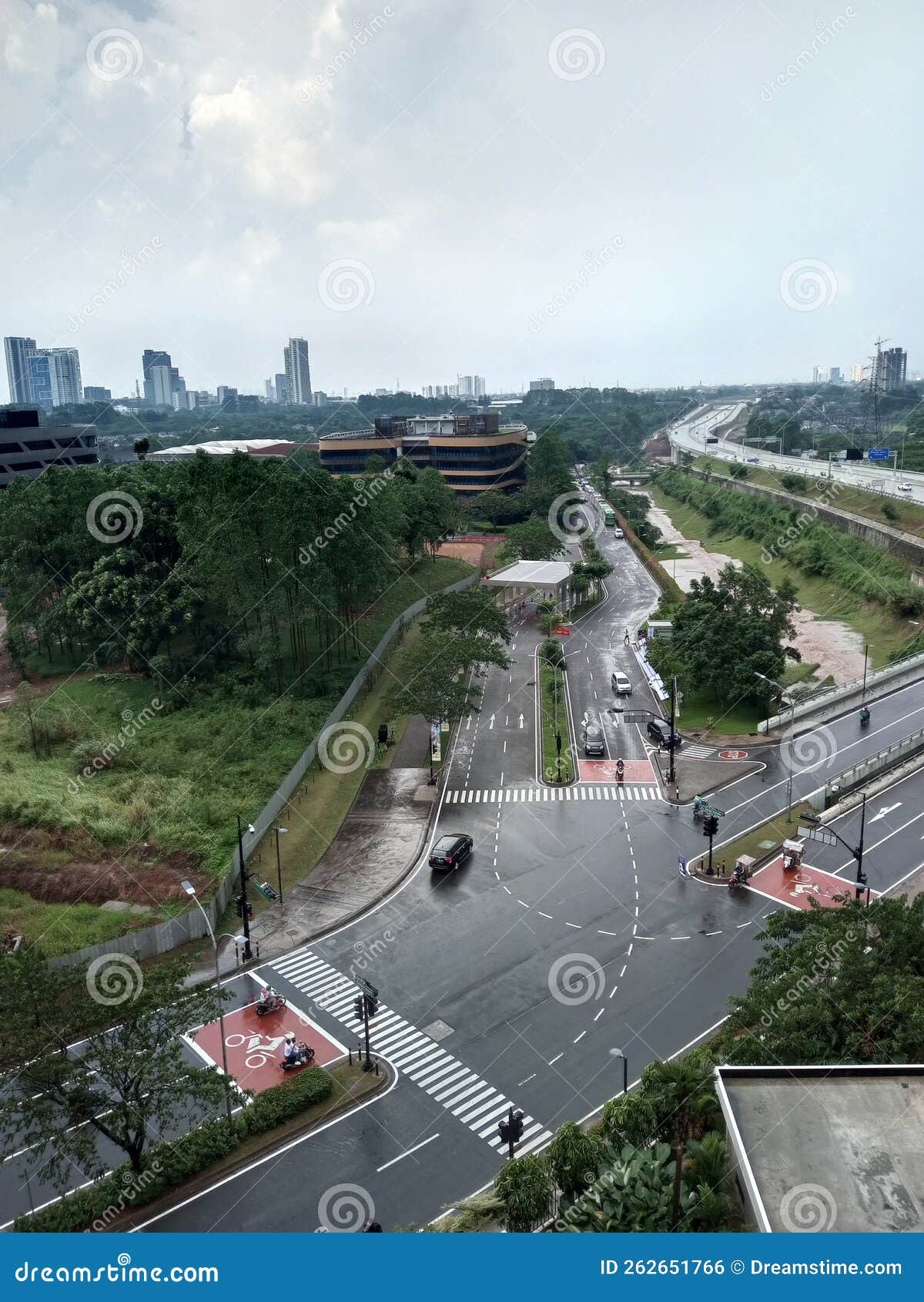 Jakarta on the morning stock photo. Image of jakarta 262651766