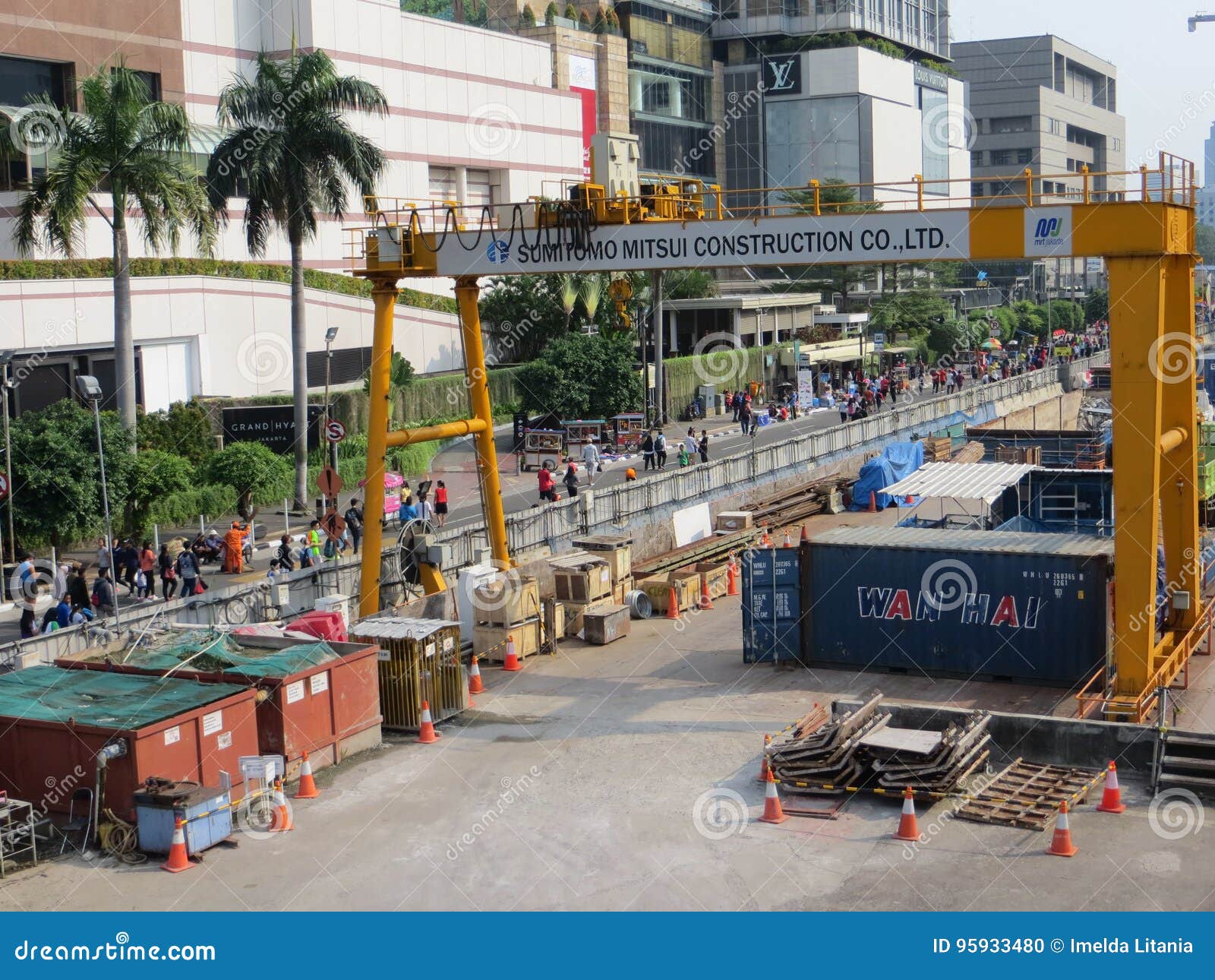 Jakarta MRT Project editorial image. Image of downtown - 95933480