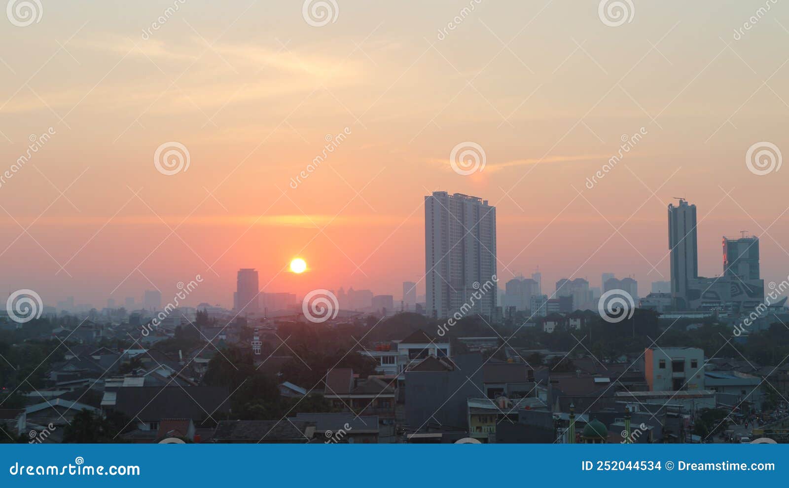 Jakarta Sunset stock photo. Image of sunset, beautiful 252044534