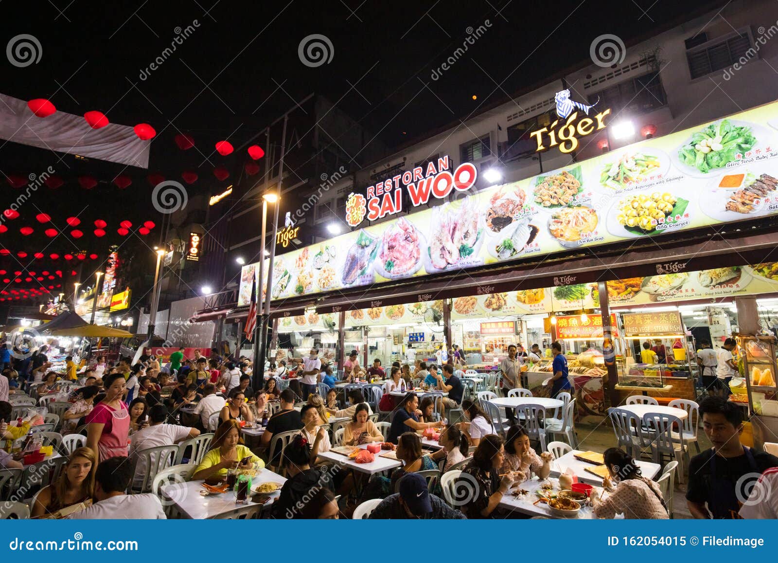 Jalan Alor Street Food Market Kuala Lumpur Malaysia Redaktionell Foto
