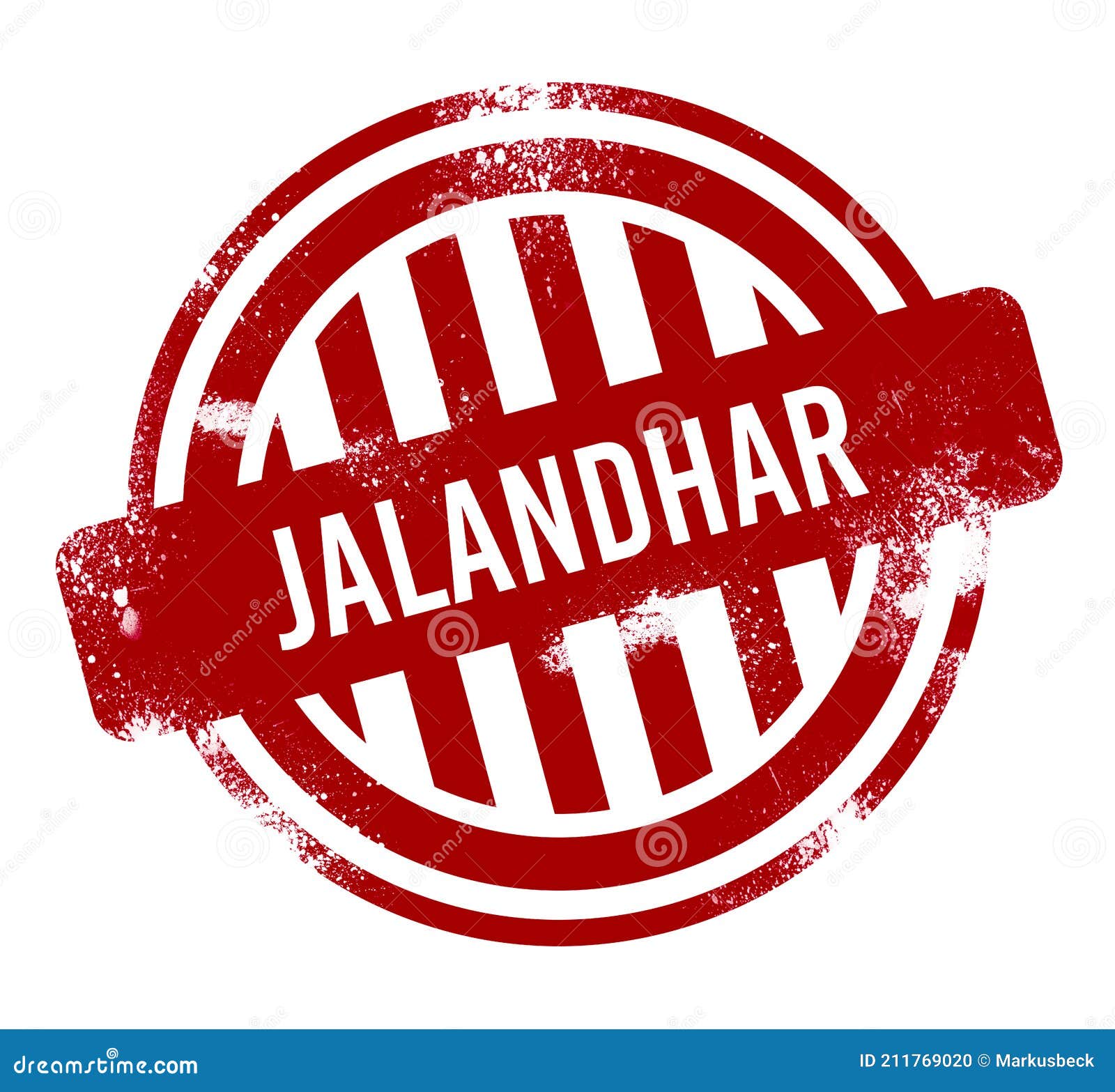 Jalandhar Red Grunge Button, Stamp Stock Illustration Illustration