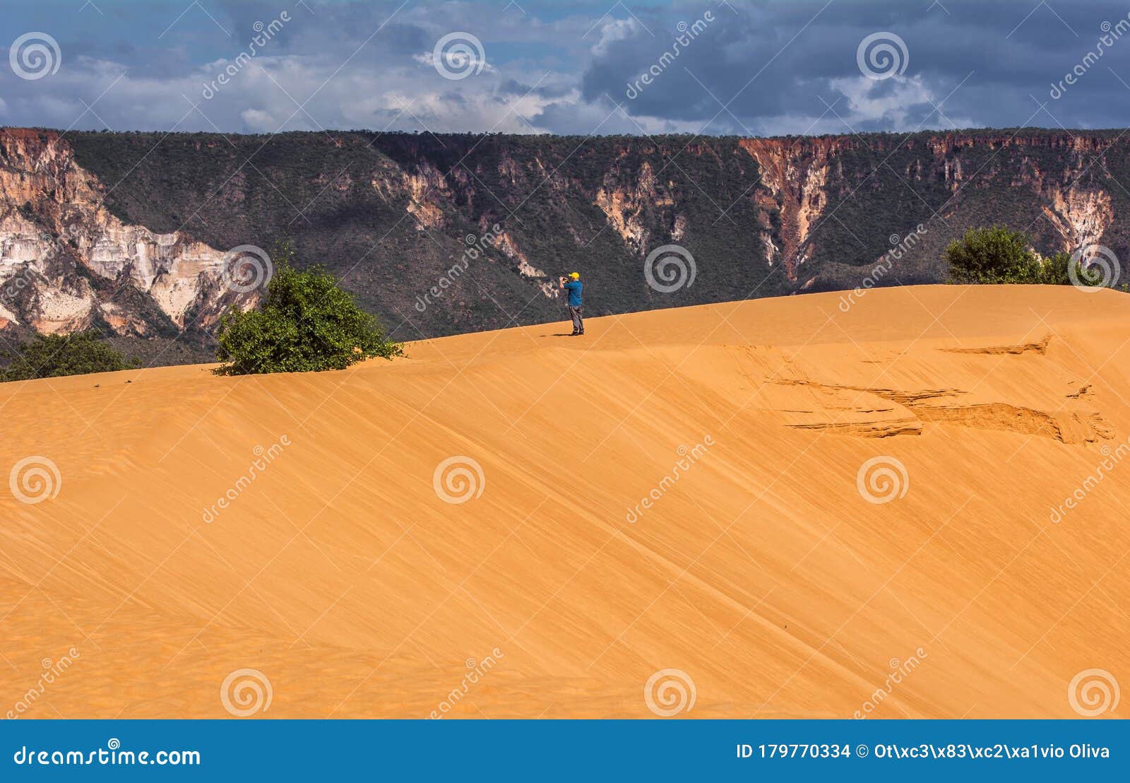 jalapao sand dunes, with espirito santo mountain range in the back. dunas do jalapao com serra do espirito santo ao fundo