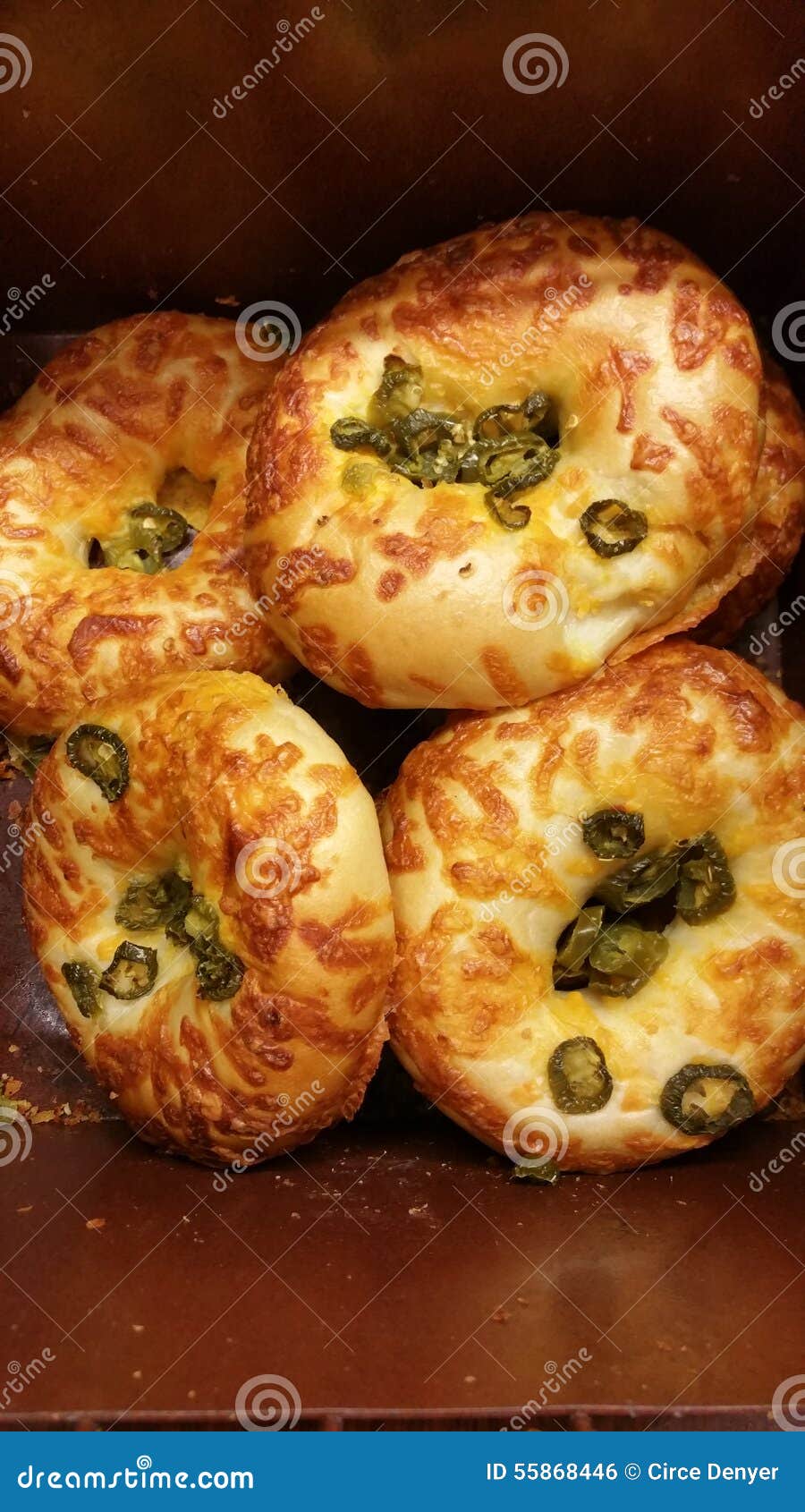 Jalapeno Bagels stock photo. Image of healthy, bagel 55868446