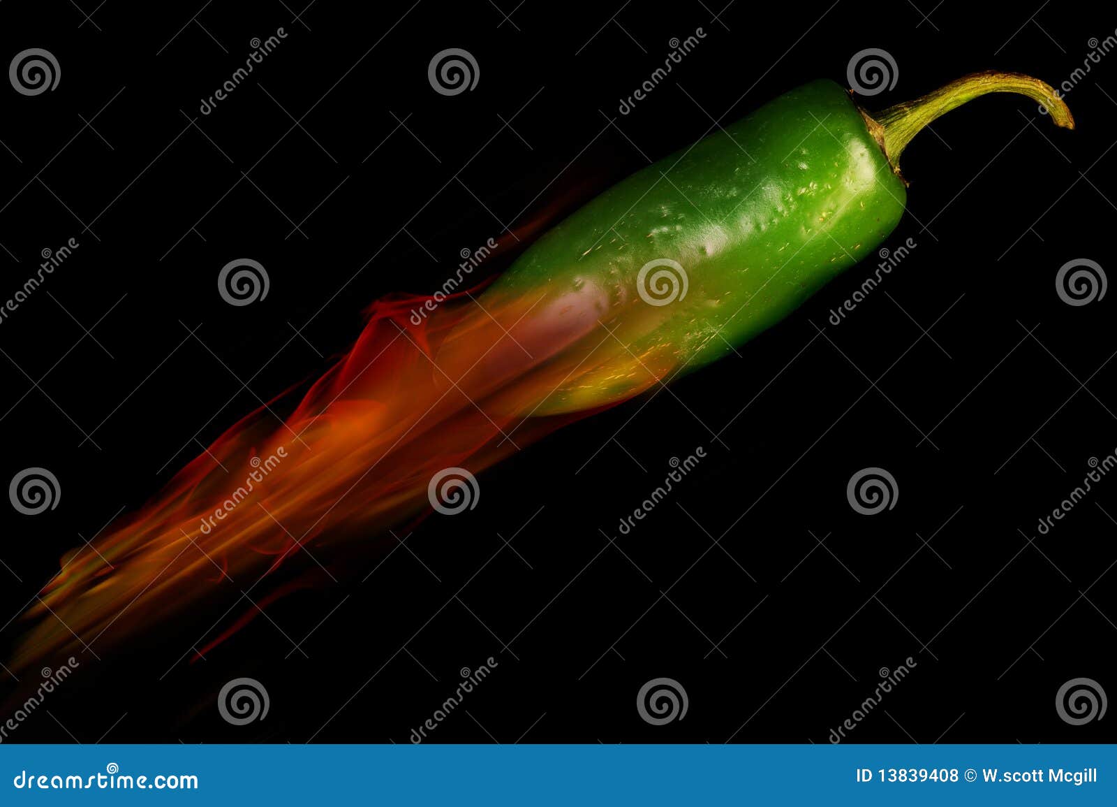 Jalapeno pepper on fire stock photo. Image of garden 13839408