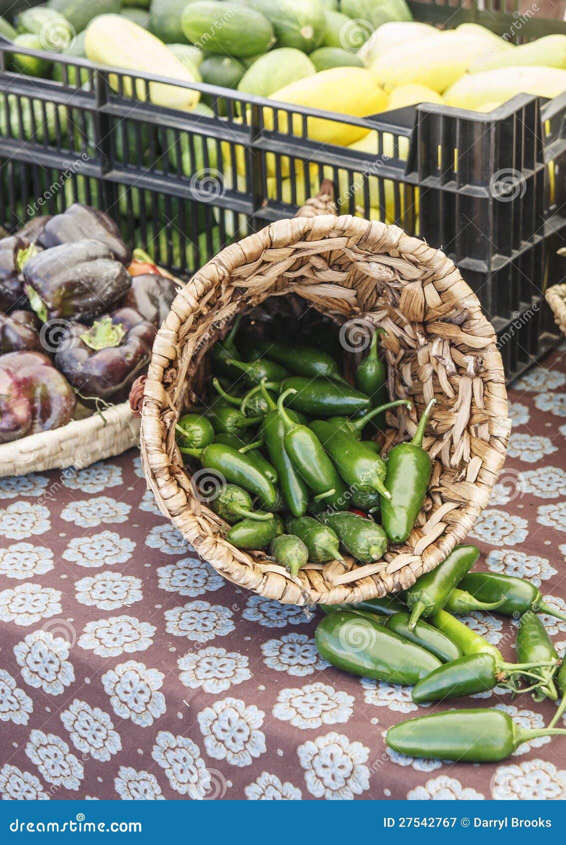 Jalapeno Peppers at a Market Stock Image Image of shopping