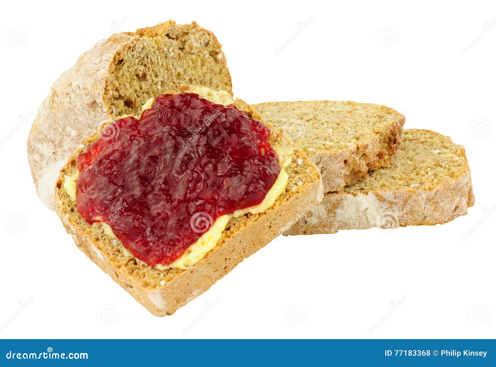 Jam and Buttered Bread stock photo. Image of sugar, jelly 77183368