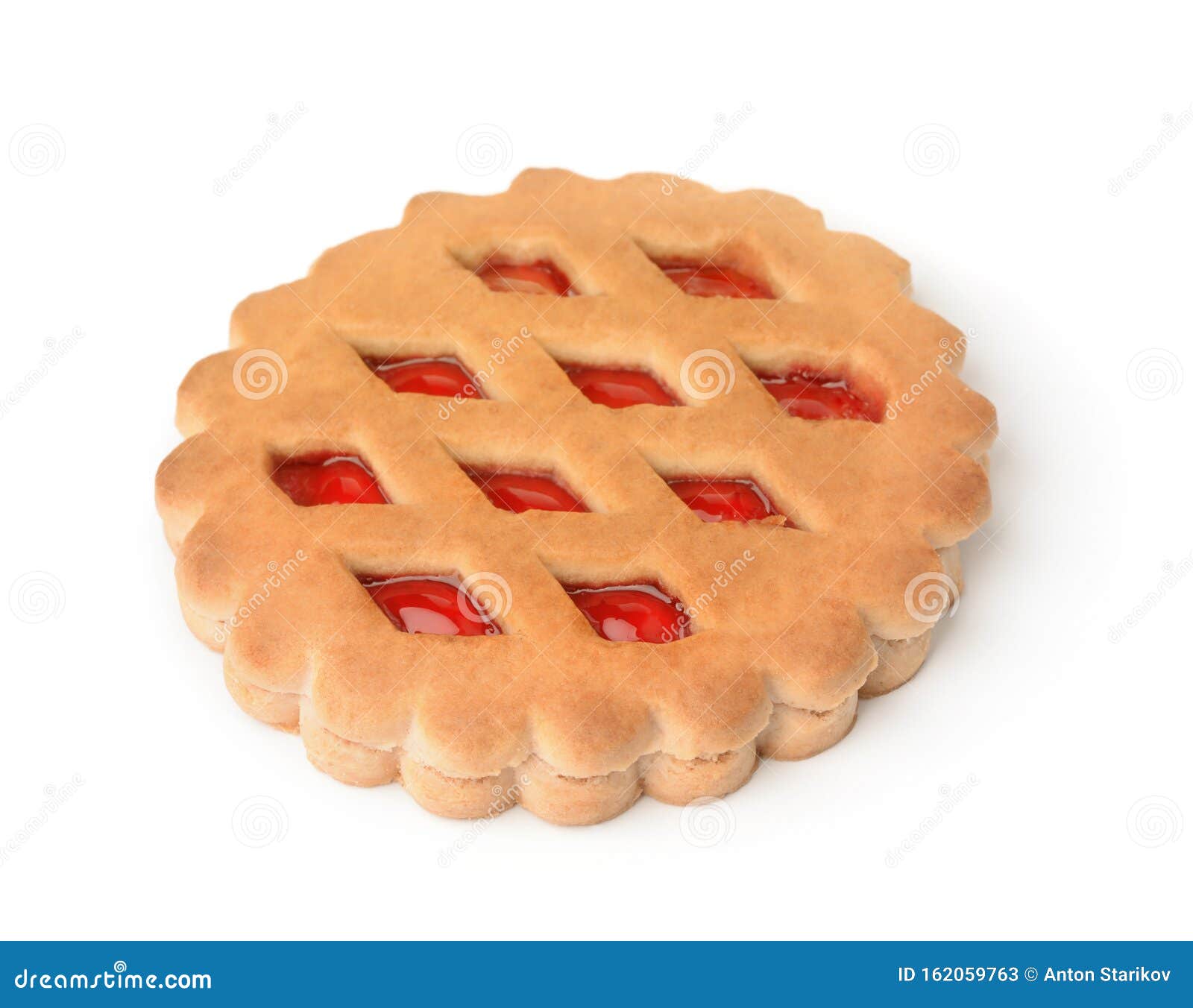 Jam Filled Cookie Sandwich Isolated Stock Image Image of fresh, fruit