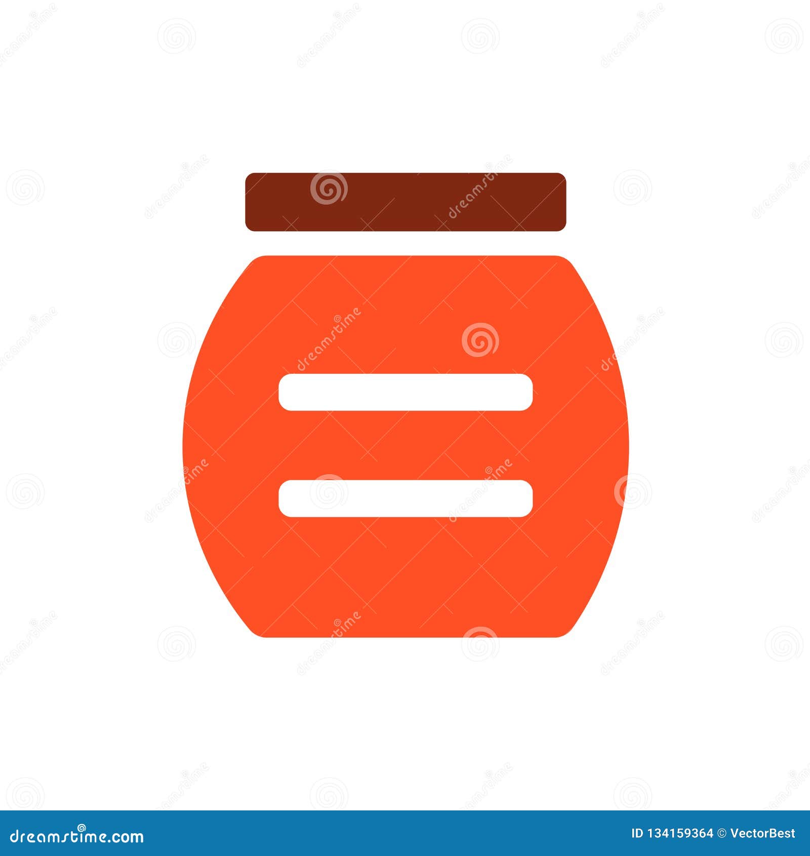 Jam Icon Vector Sign and Symbol Isolated on White Background Stock