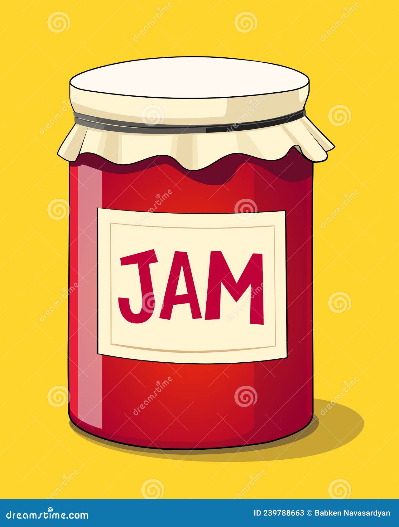Jam Jar Vector Illustration, Doodle Preserve Stock Vector