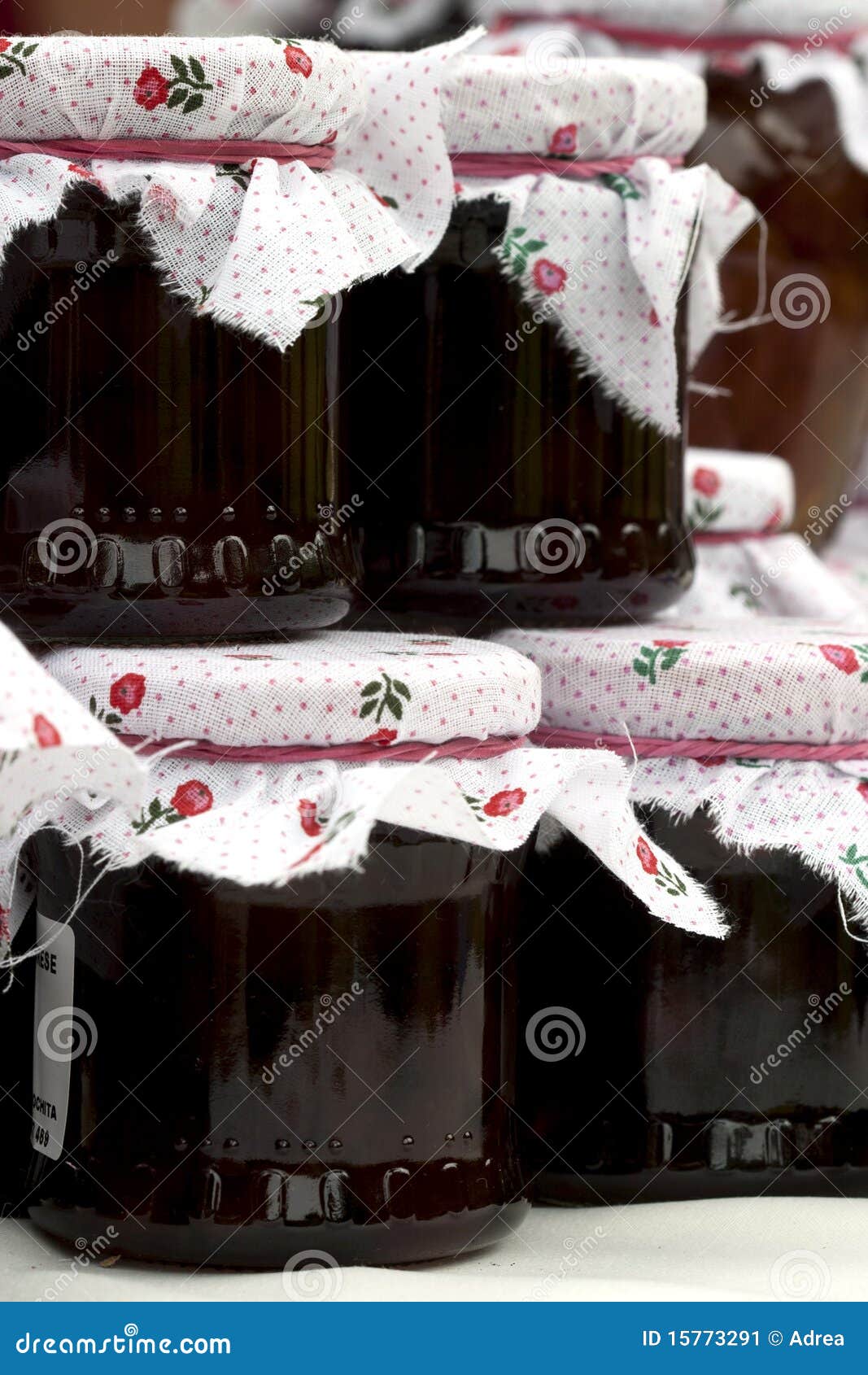 Fresh Made Jam Jars Made Tower Stock Image Image of snack, baked