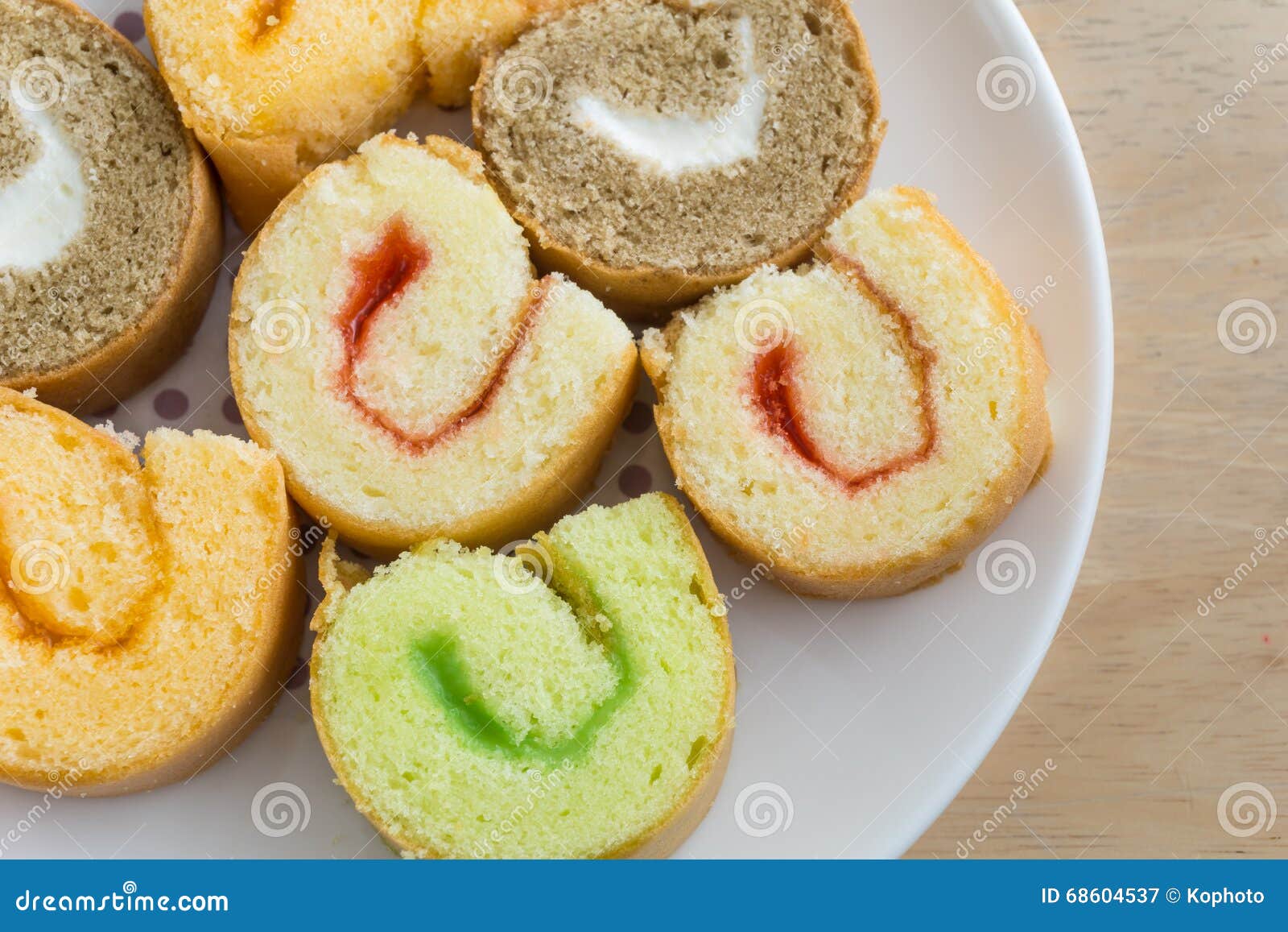 Jam roll cakes stock image. Image of closeup, chocolate 68604537