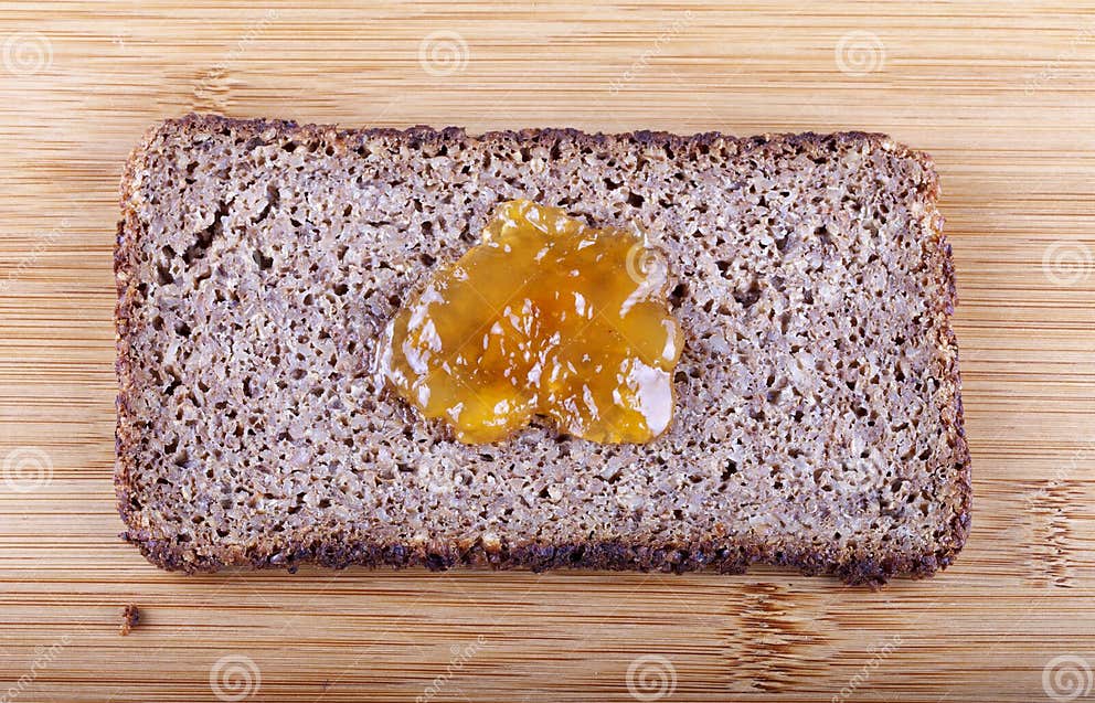 Jam on rye bread stock photo. Image of culinary, marmalade 28791146