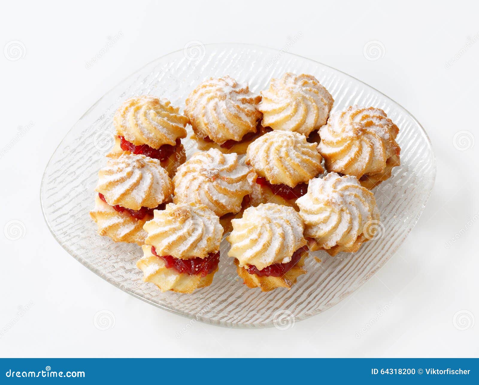Jam sandwich cookies stock photo. Image of christmas 64318200
