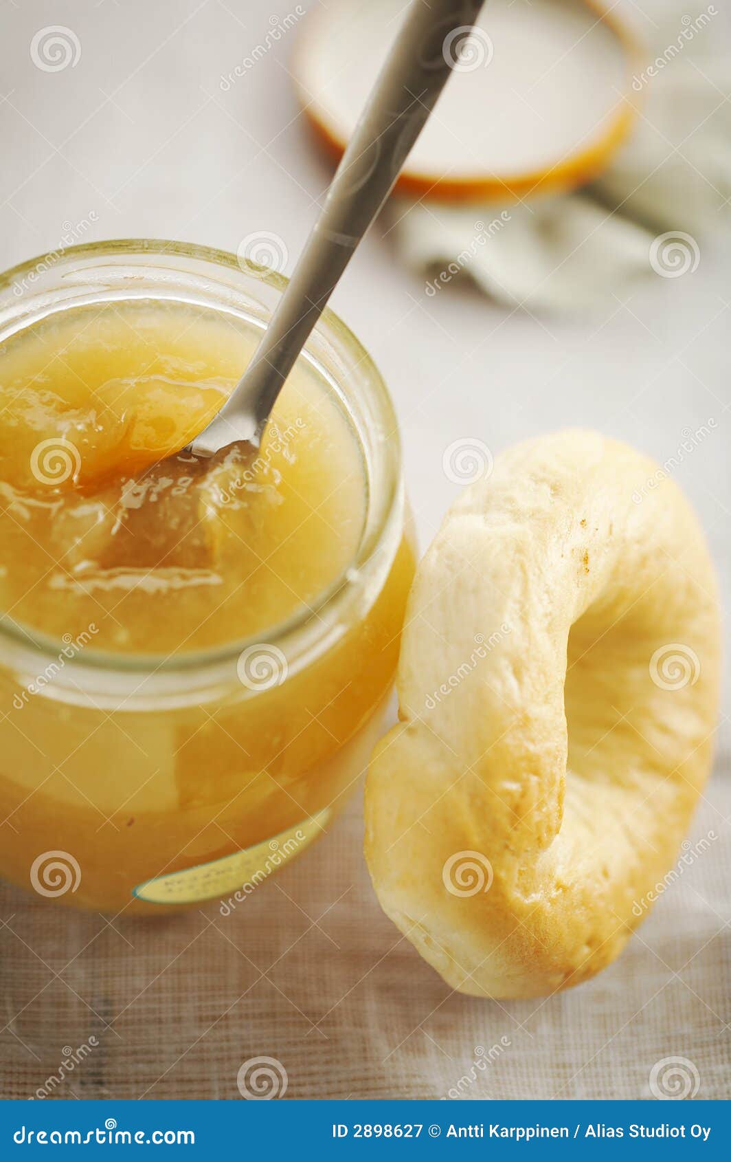 Jam and spoon stock image. Image of pumpkin, sweet, harvest 2898627