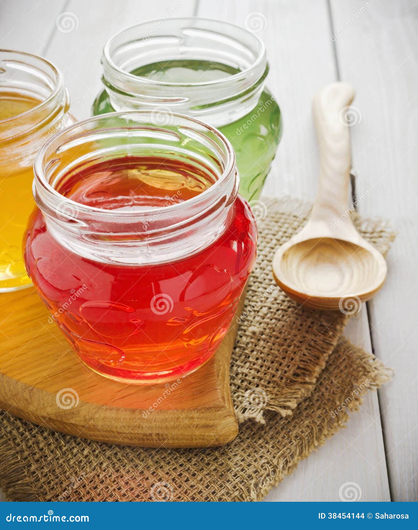 Jam and spoon stock photo. Image of glass, breakfast 38454144